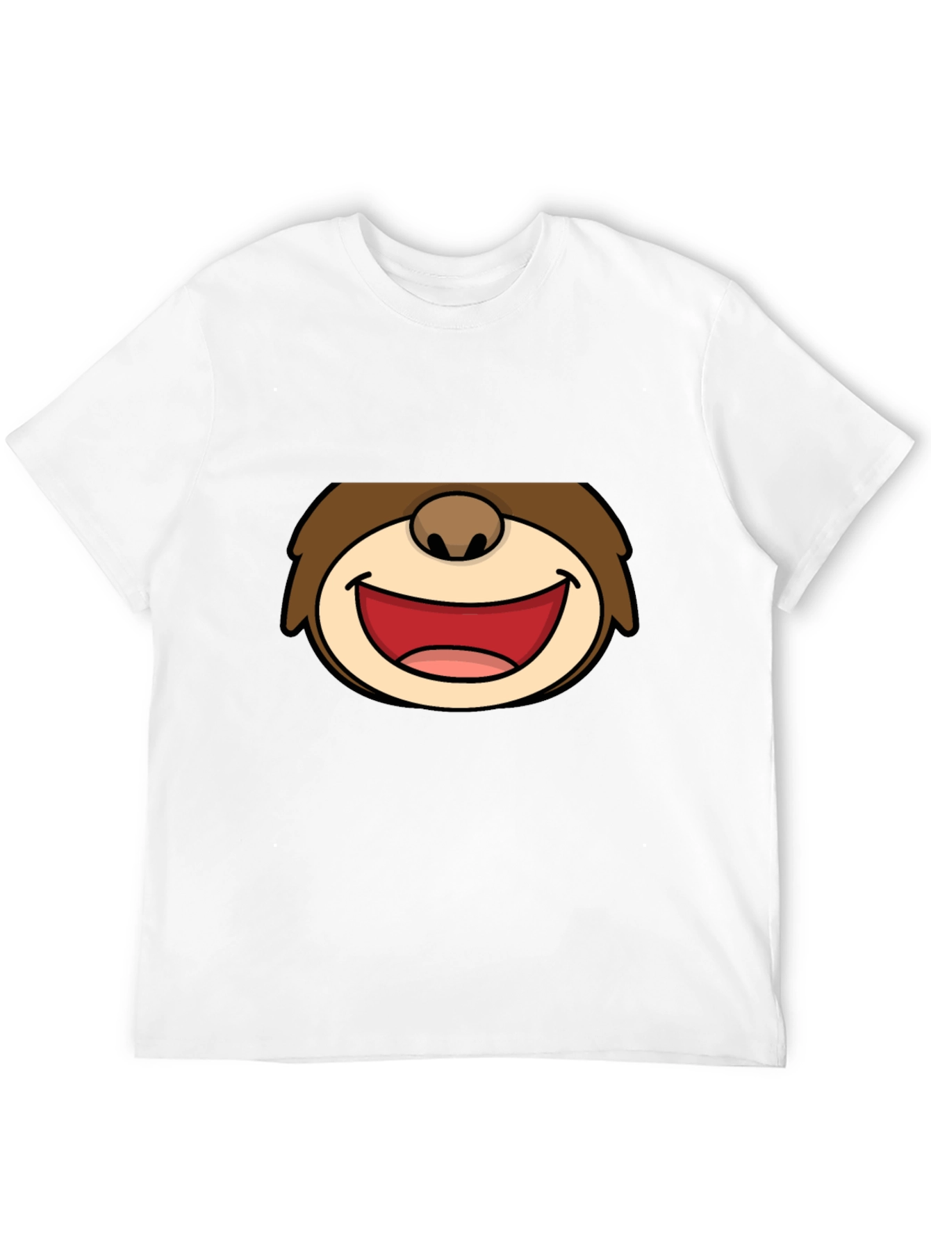 Cartoon Face Graphic Black T-Shirt