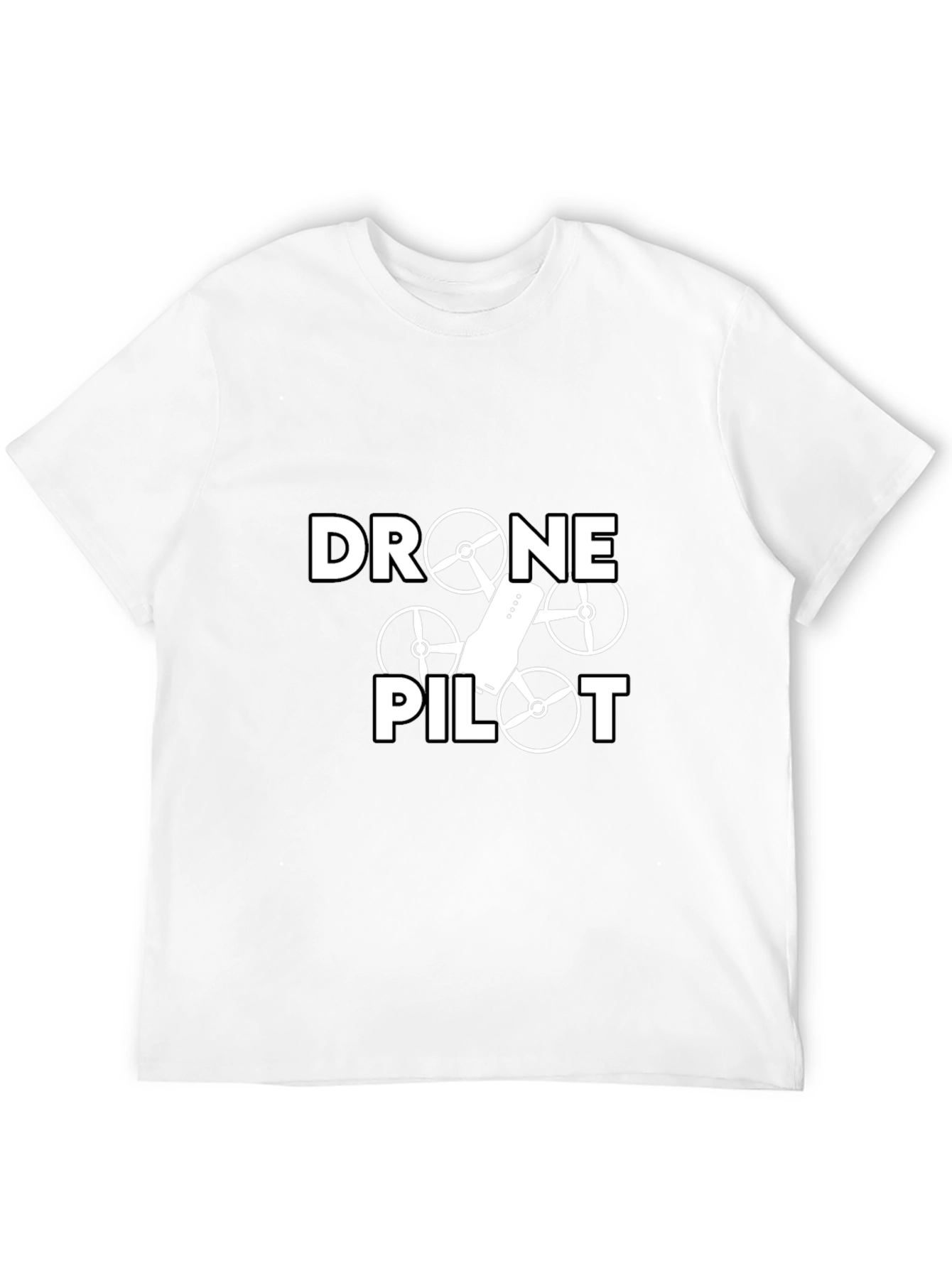 Drone Pilot Graphic Tee - Black Casual T-Shirt