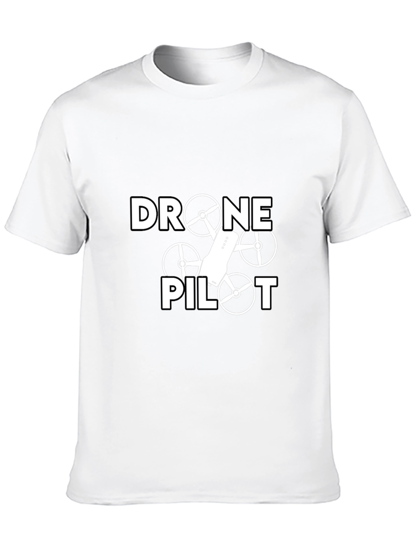 Drone Pilot Graphic Tee - Black Casual T-Shirt