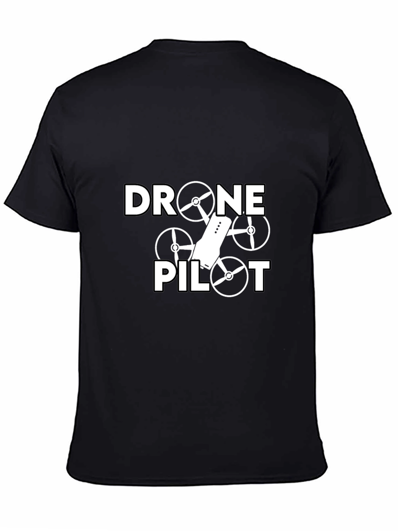 Drone Pilot Graphic Tee - Black Casual T-Shirt