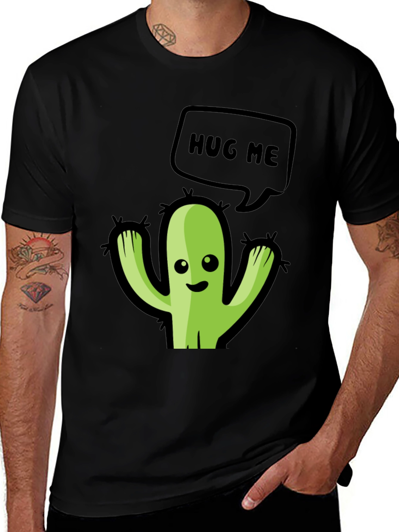 Hug Me Cactus Graphic Tee