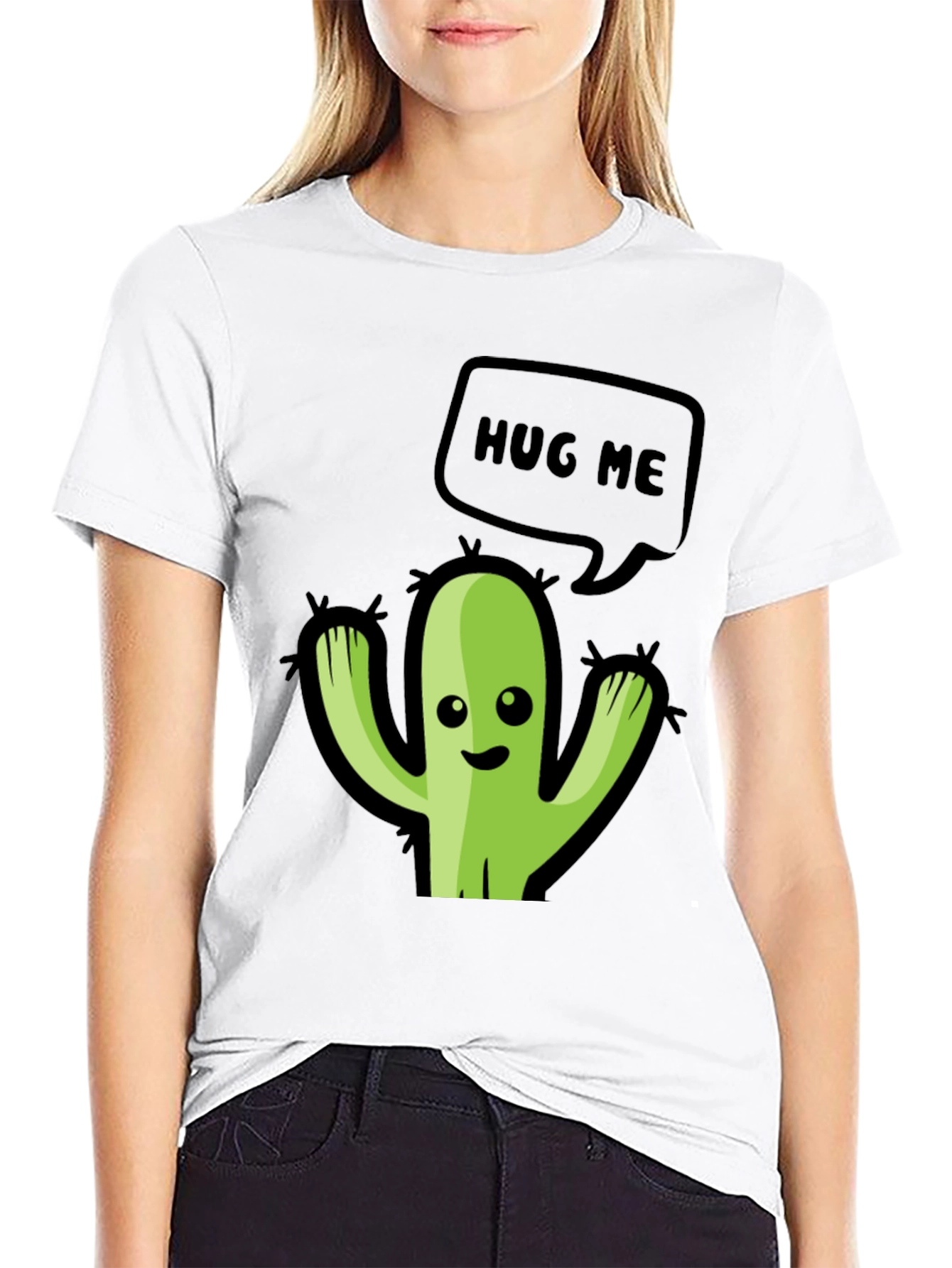 Hug Me Cactus Graphic Tee