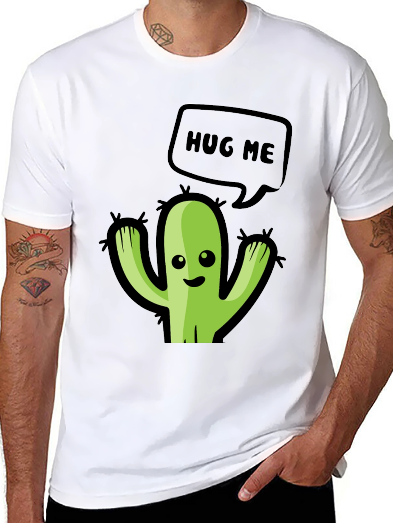 Hug Me Cactus Graphic Tee