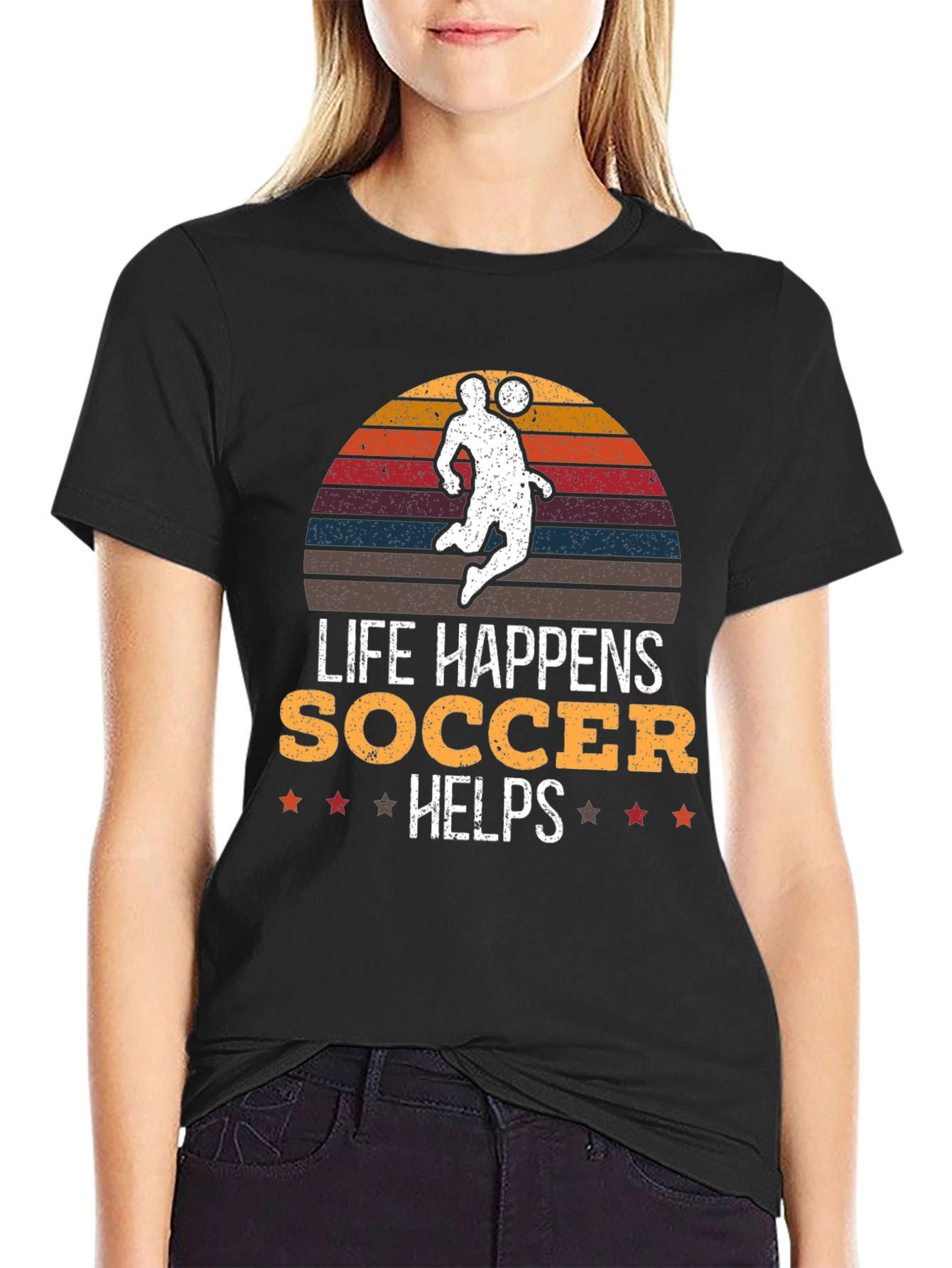 Life Happens Soccer Helps Graphic Tee