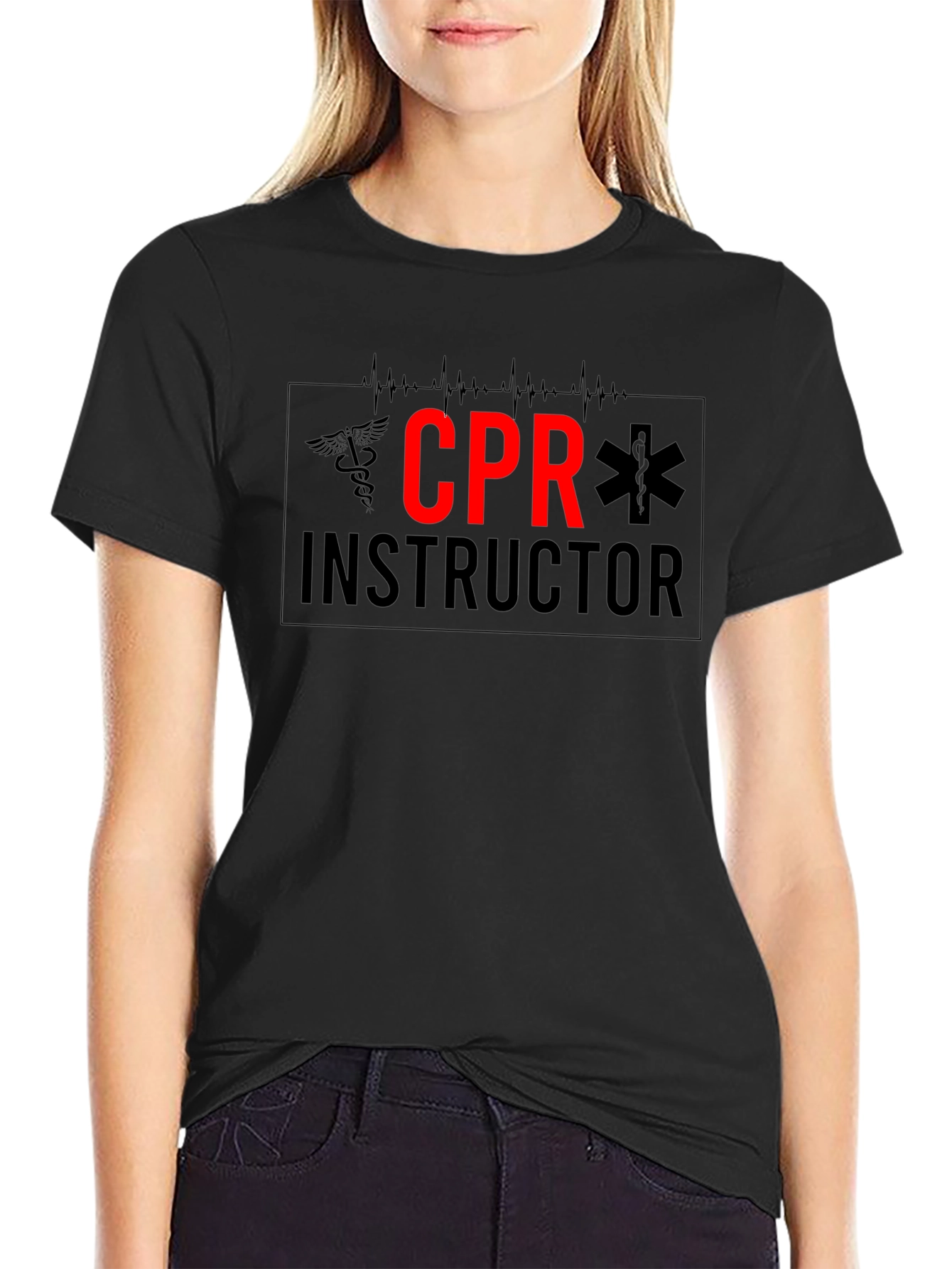 CPR Instructor Black T-Shirt