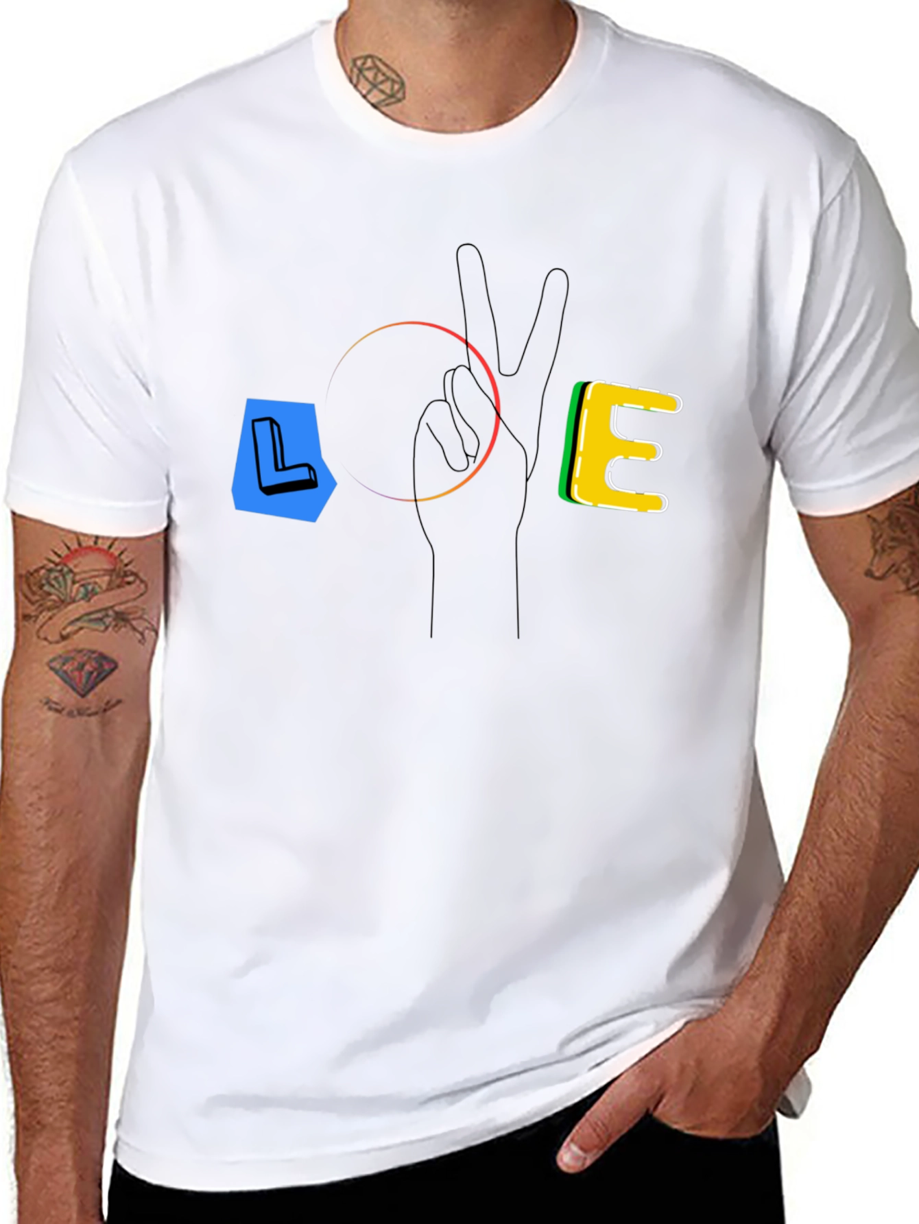 LOVE T-Shirt - Peace & Positivity Black Tee