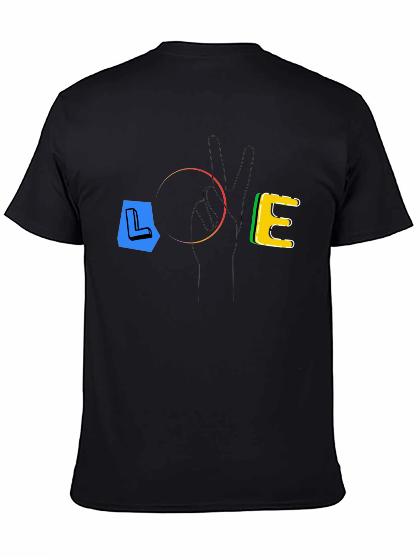 LOVE T-Shirt - Peace & Positivity Black Tee