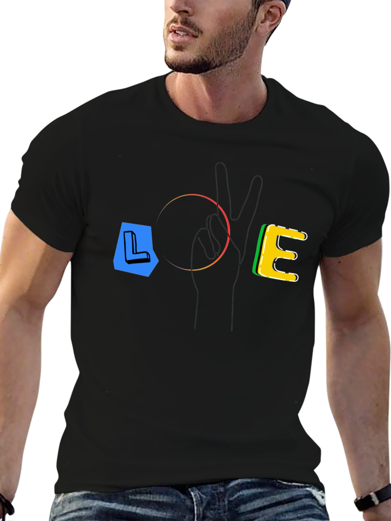 LOVE T-Shirt - Peace & Positivity Black Tee