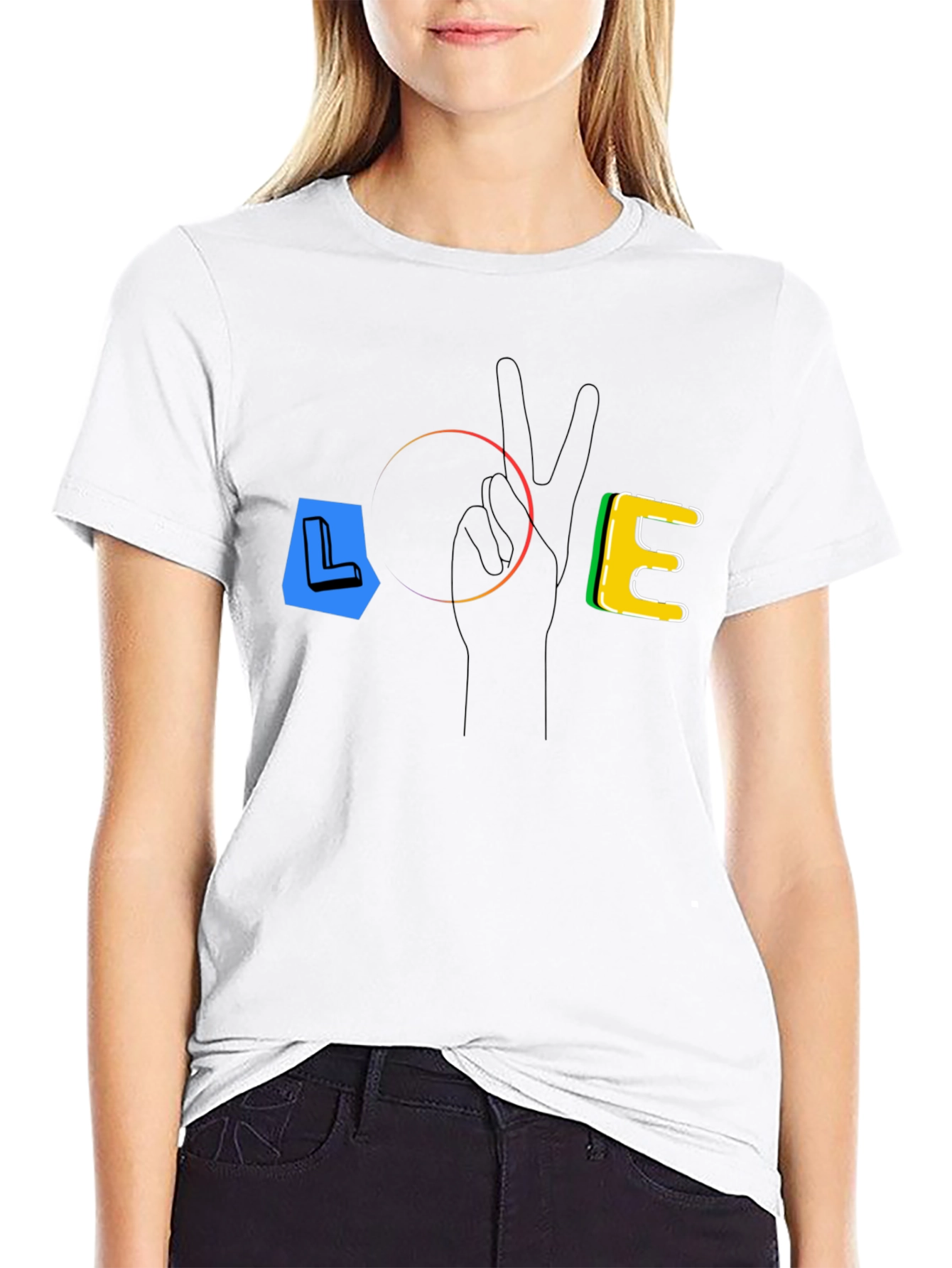 LOVE T-Shirt - Peace & Positivity Black Tee