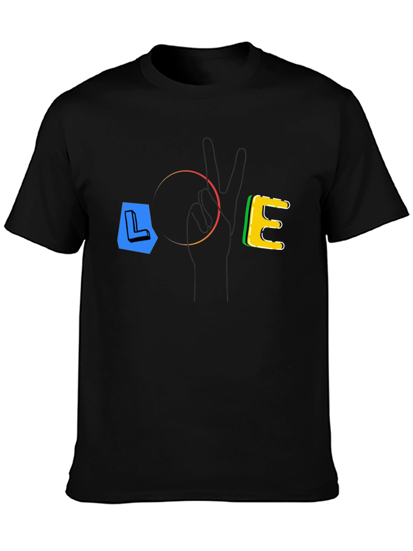 LOVE T-Shirt - Peace & Positivity Black Tee