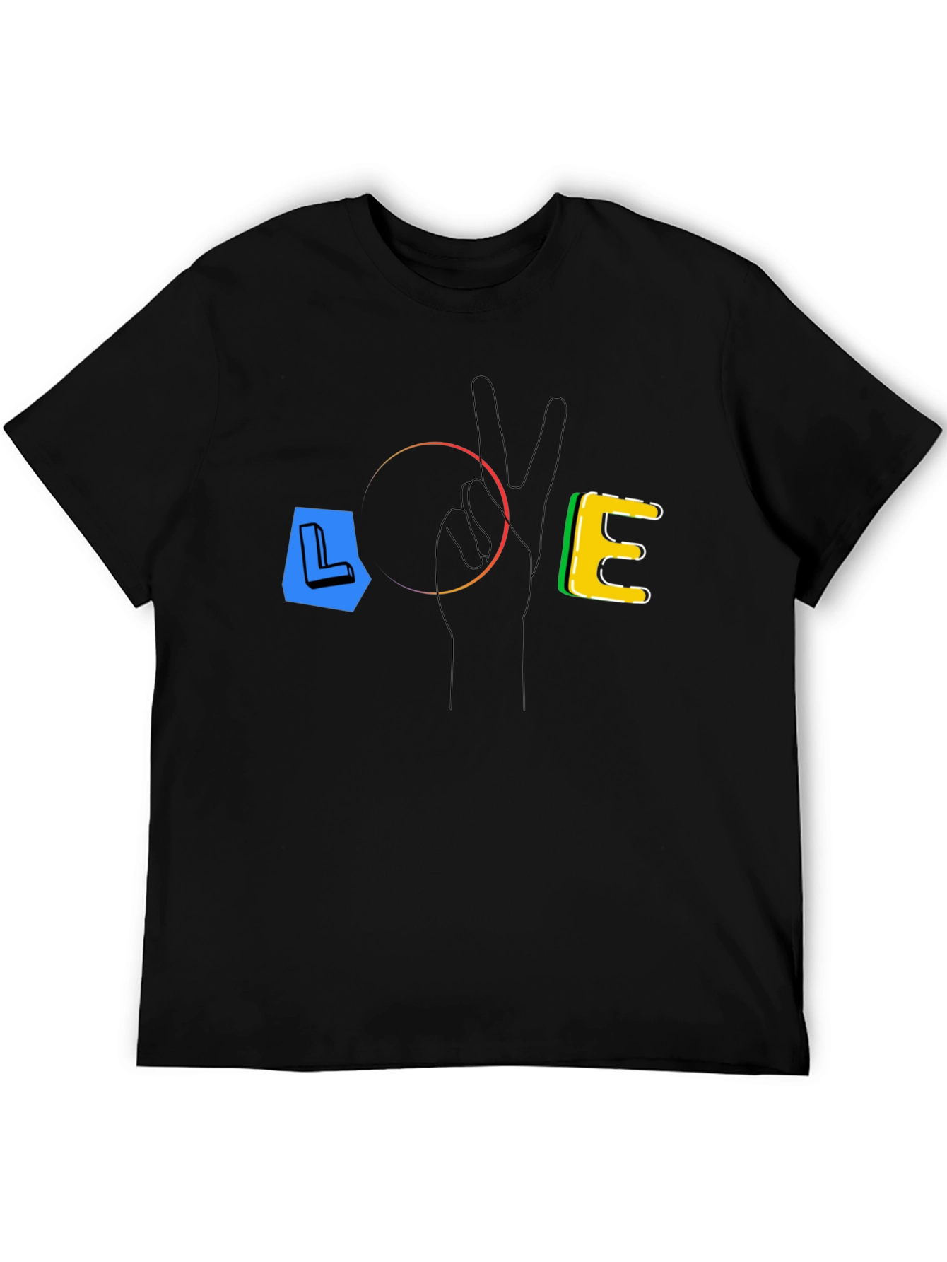 LOVE T-Shirt - Peace & Positivity Black Tee