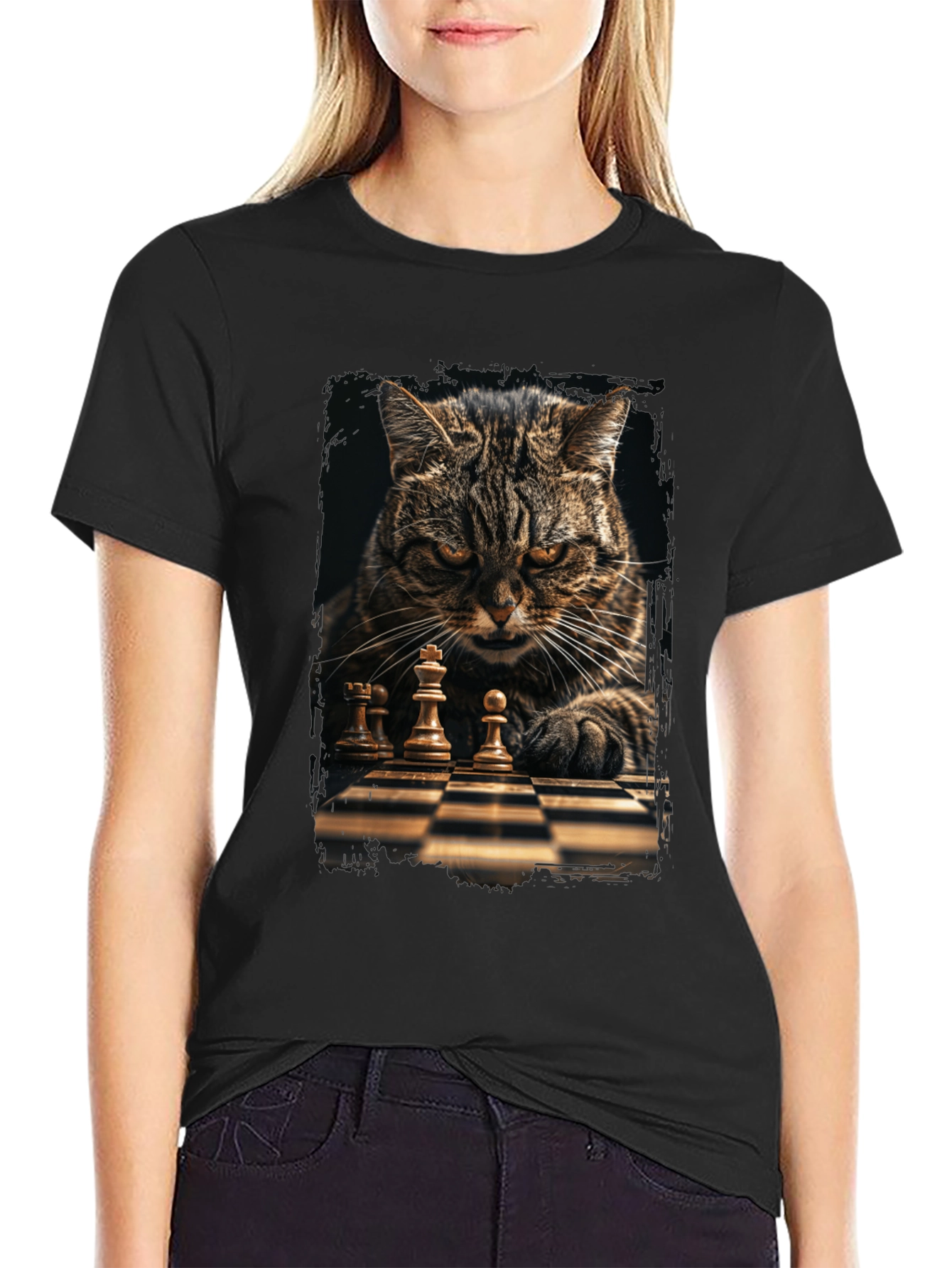 Cat Chess Master Graphic Tee