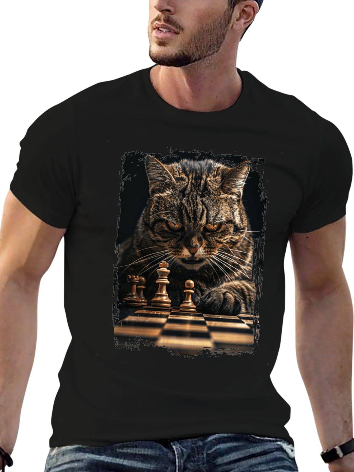 Cat Chess Master Graphic Tee