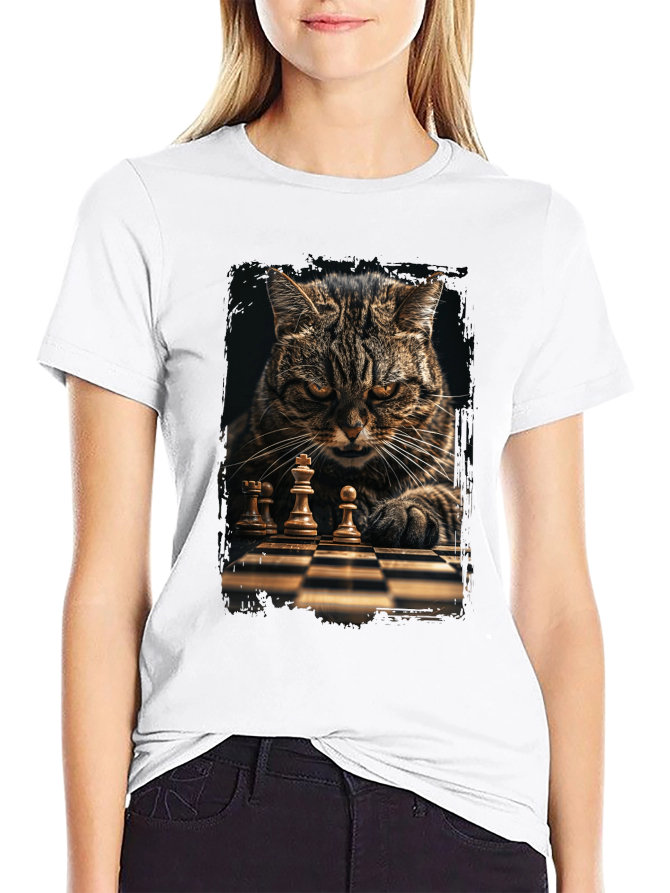 Cat Chess Master Graphic Tee