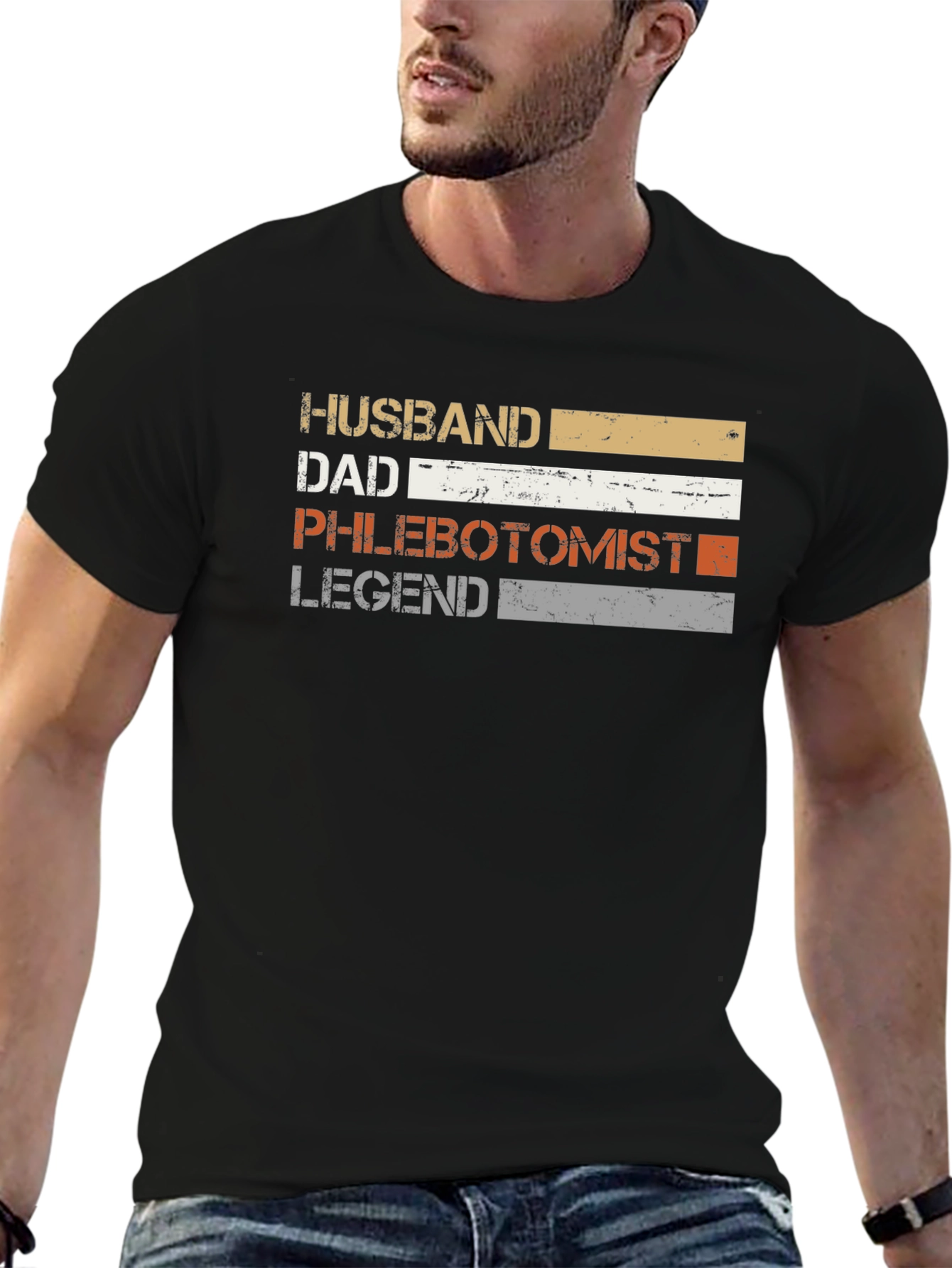 Husband Dad Phlebotomist Legend Graphic Tee