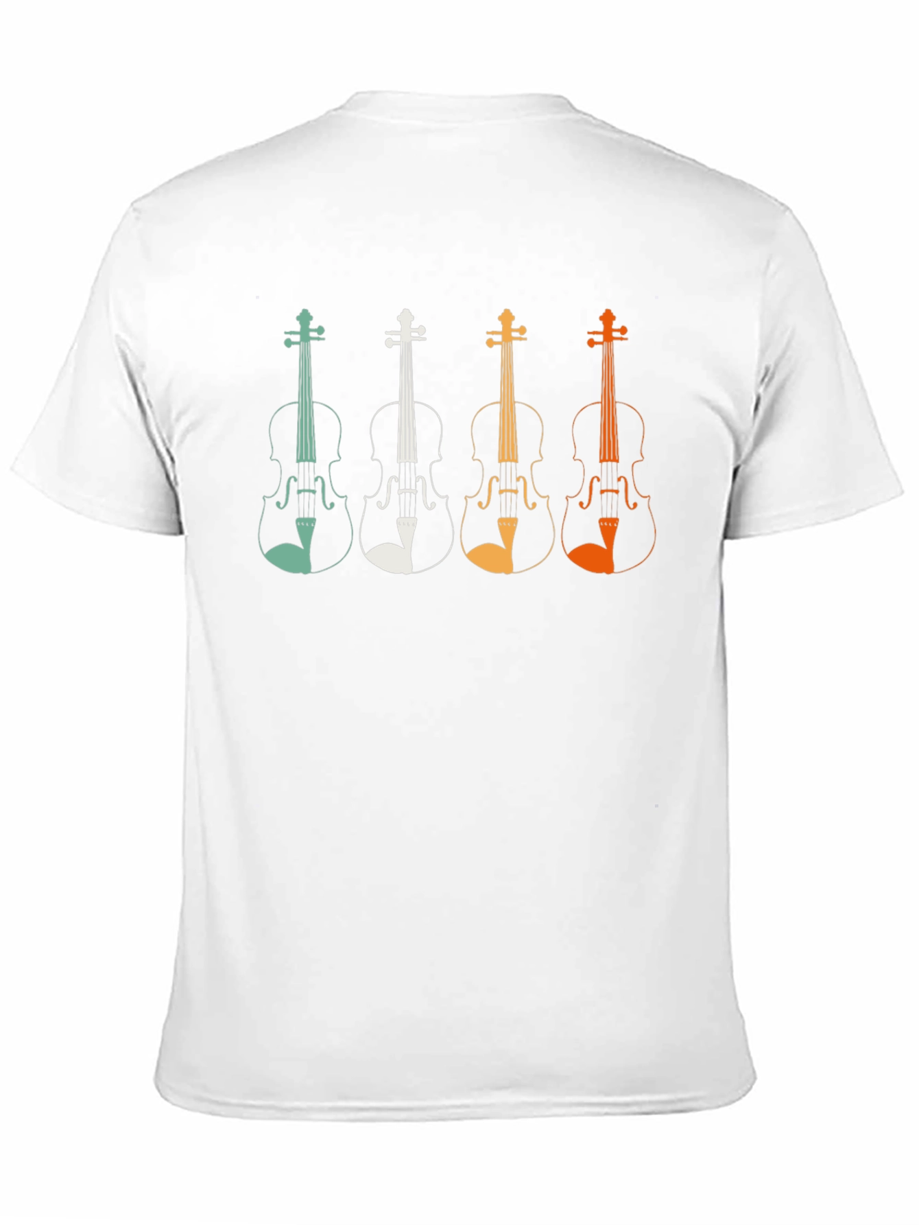 Musical Tee: Retro Violin Design T-Shirt