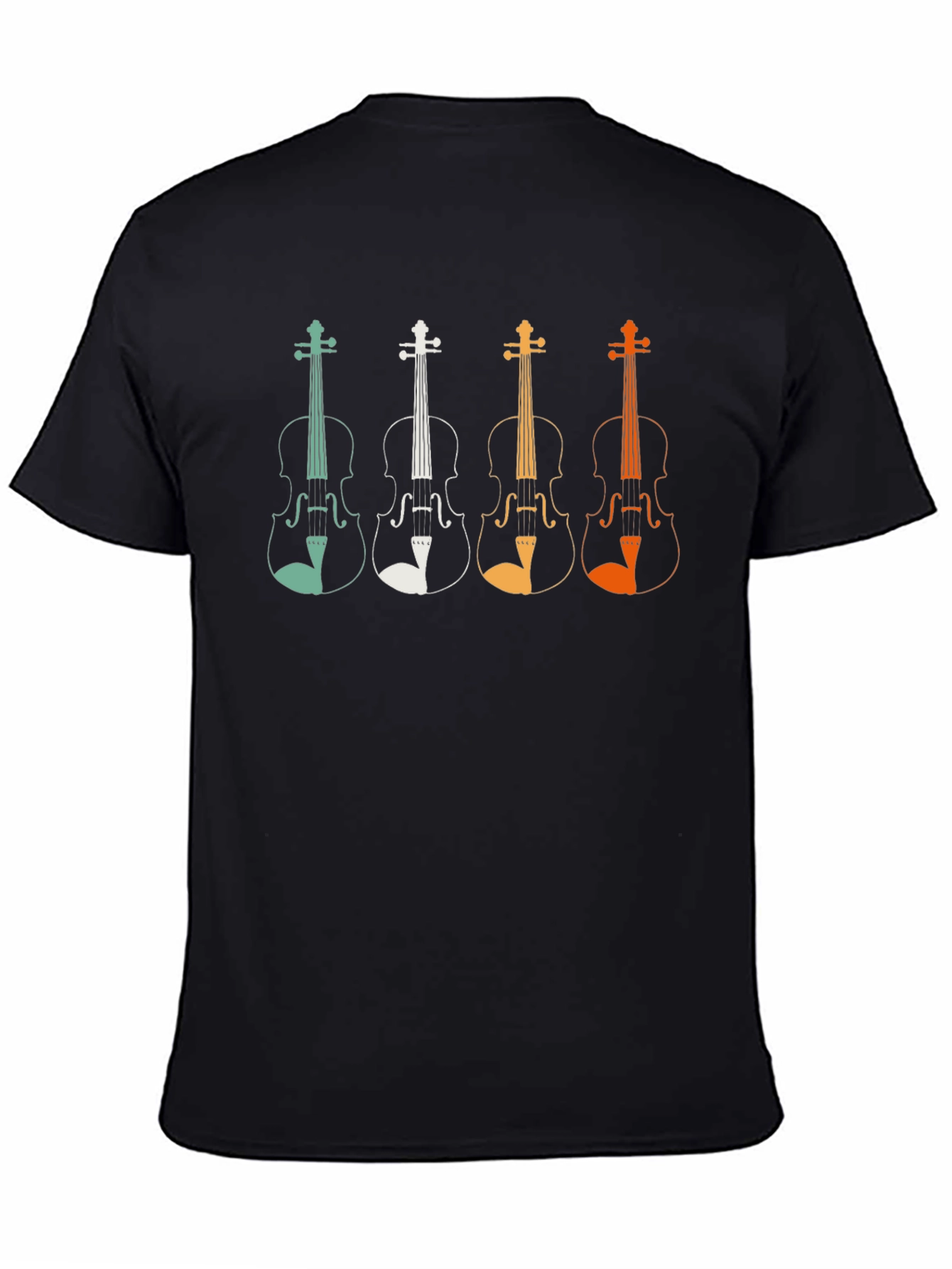 Musical Tee: Retro Violin Design T-Shirt