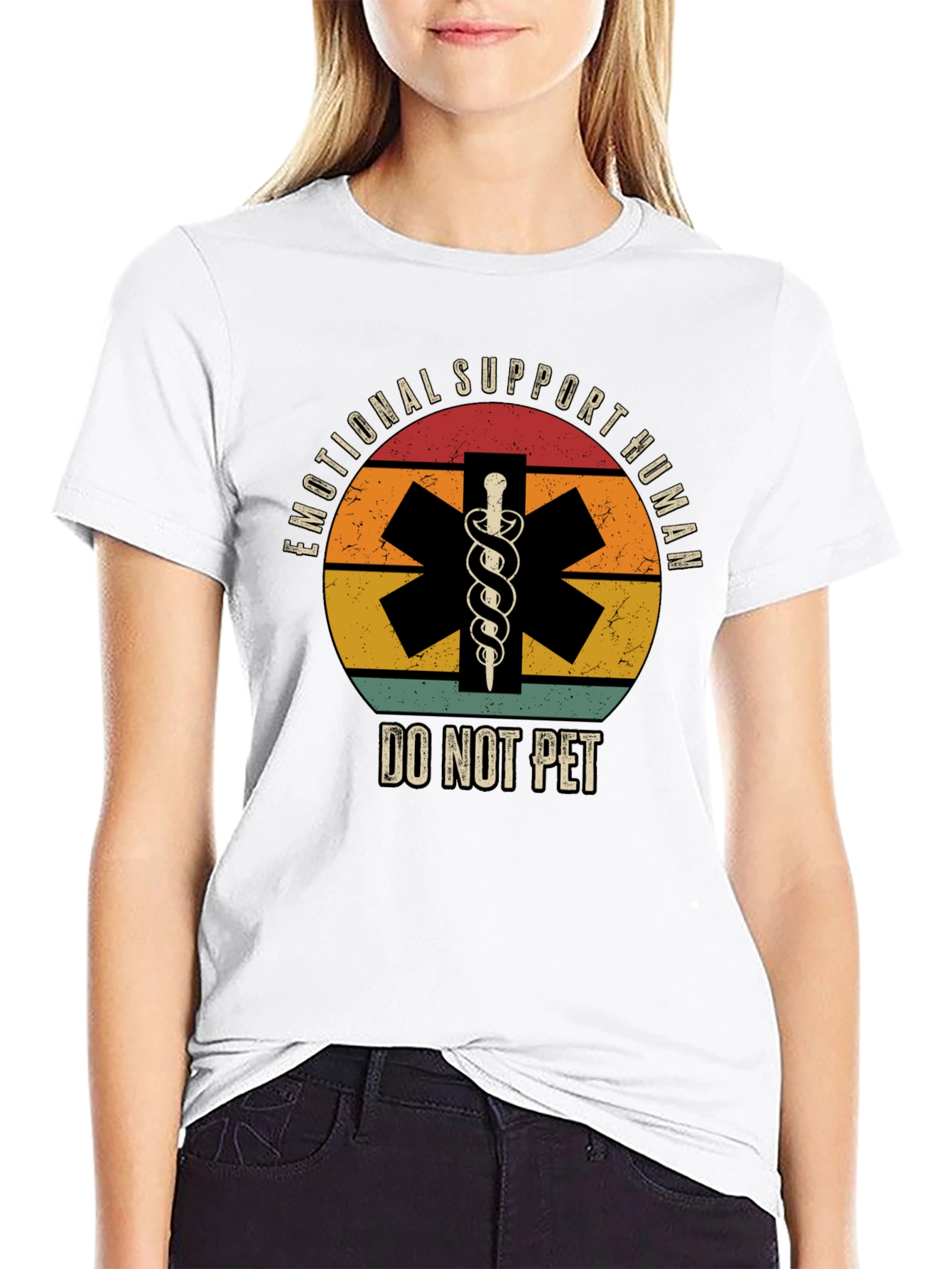 Emotional Support Human T-Shirt - Do Not Pet