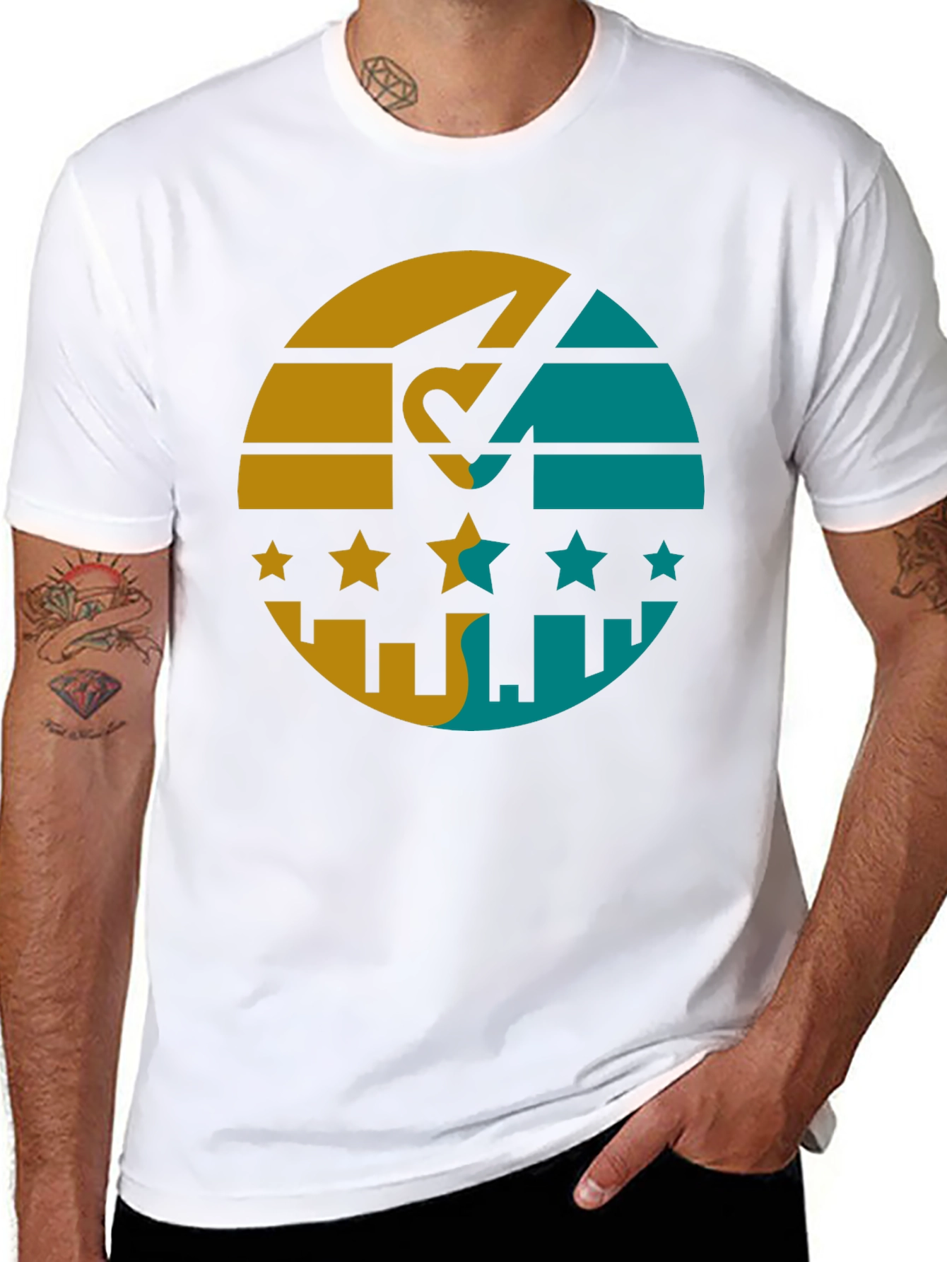 Retro Cityscape Graphic Tee