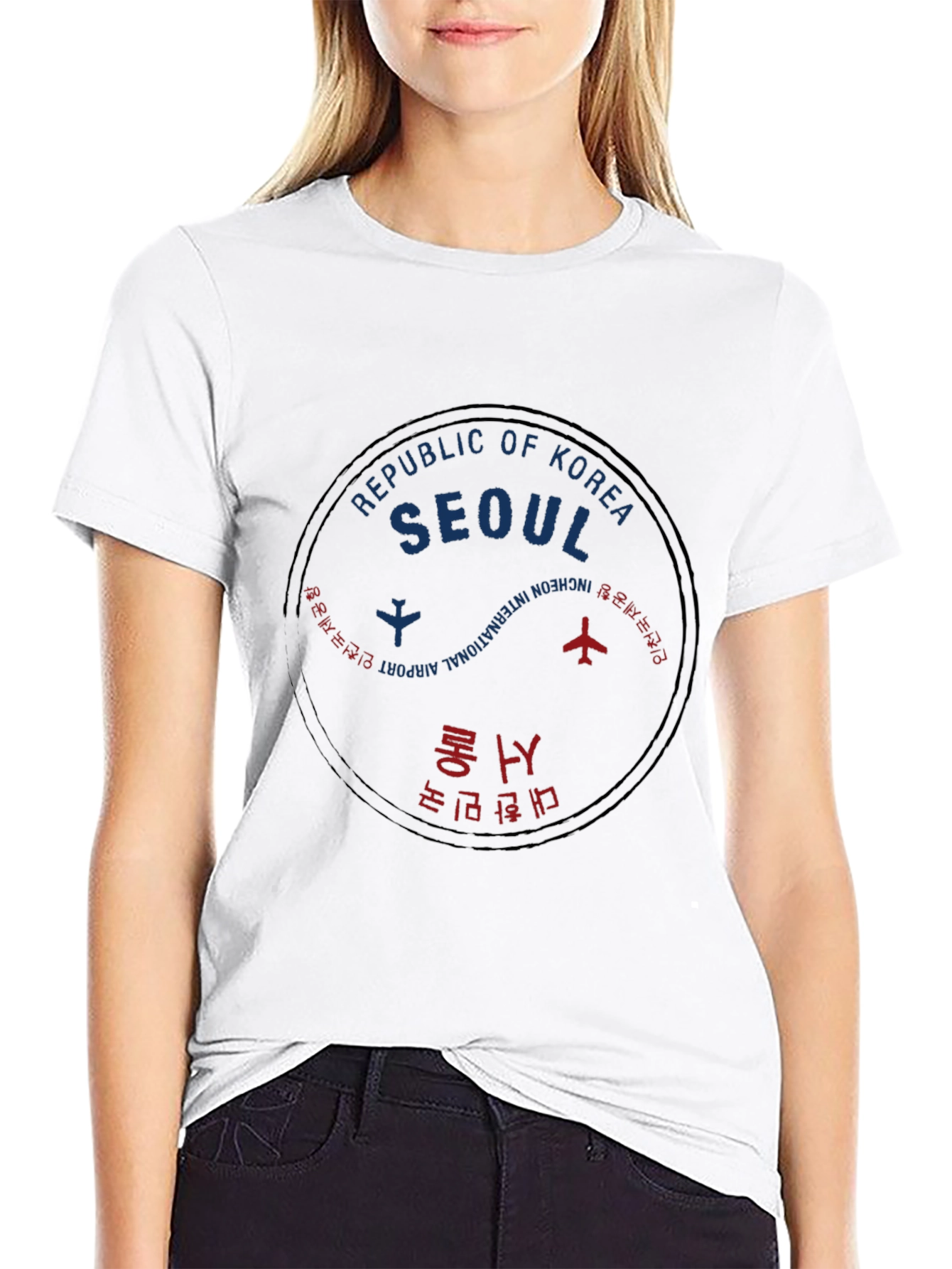 Seoul Korea Stamp Graphic T-Shirt