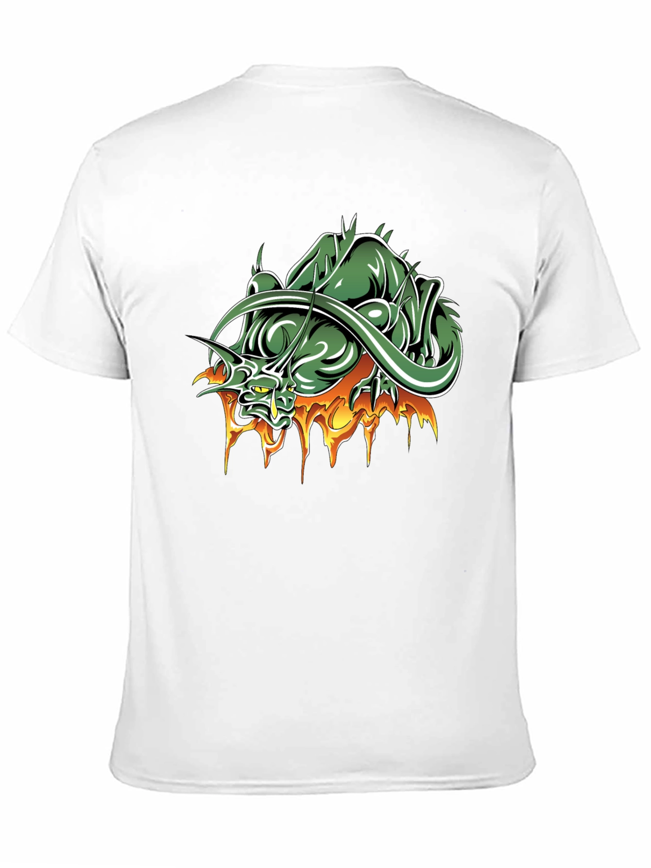 Mens Black T-Shirt with Dragon Graphic