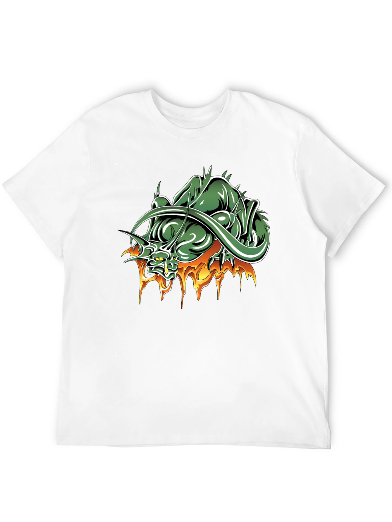 Mens Black T-Shirt with Dragon Graphic