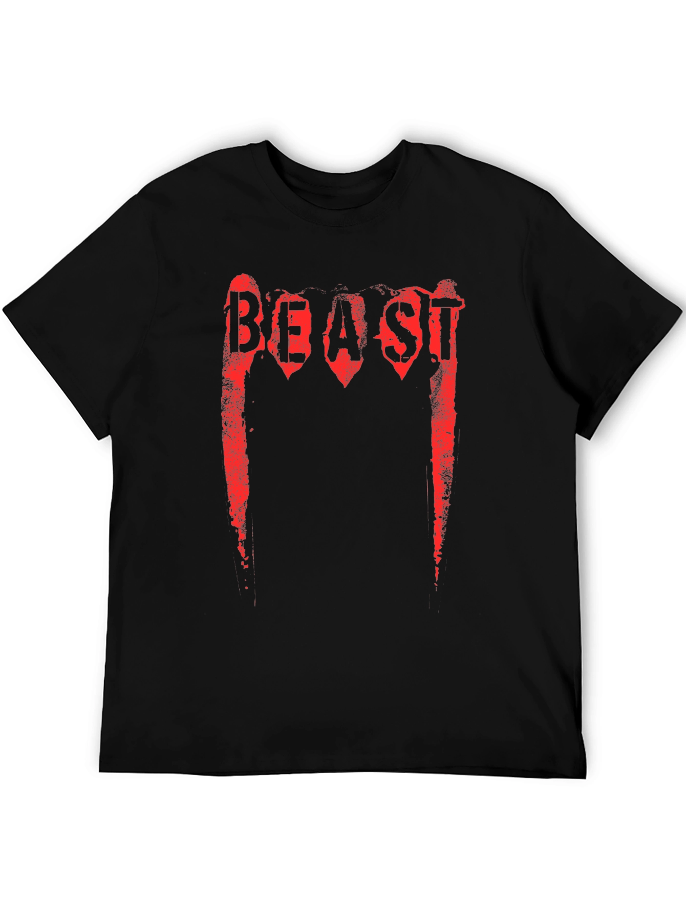 Beast Graphic Print Black T-Shirt