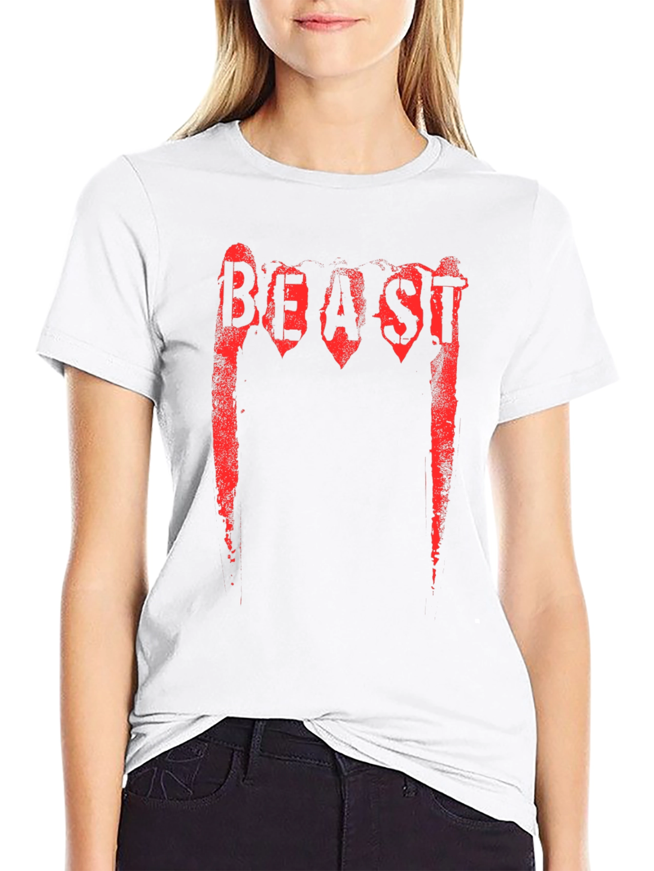 Beast Graphic Print Black T-Shirt