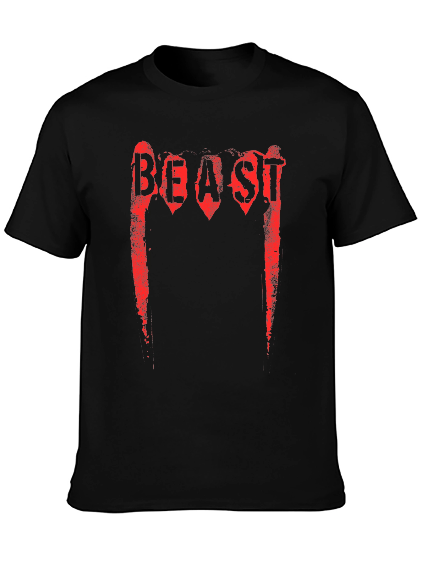 Beast Graphic Print Black T-Shirt