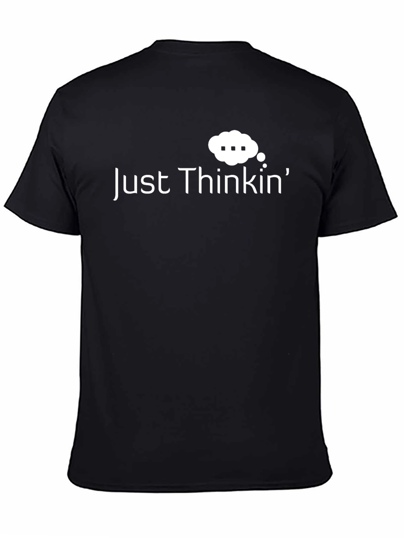Just Thinkin Black Graphic T-Shirt