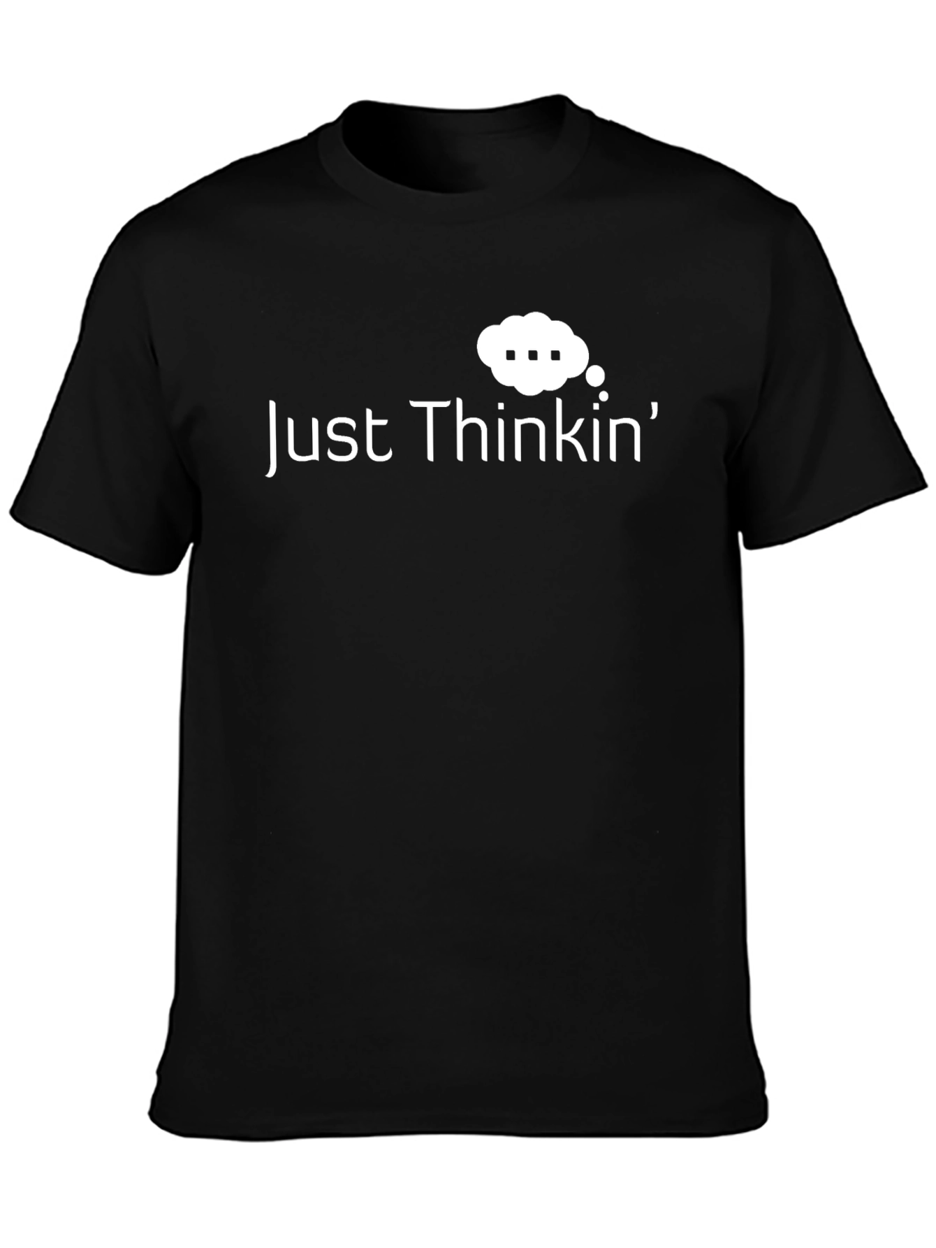 Just Thinkin Black Graphic T-Shirt