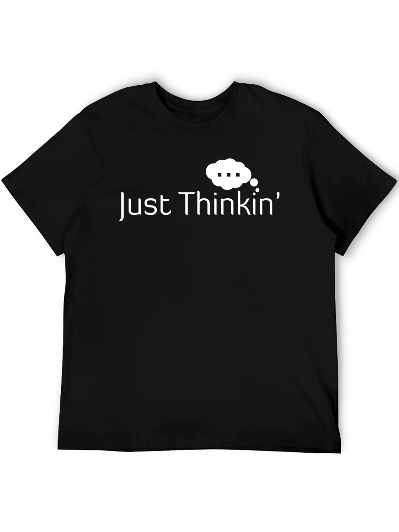Just Thinkin Black Graphic T-Shirt