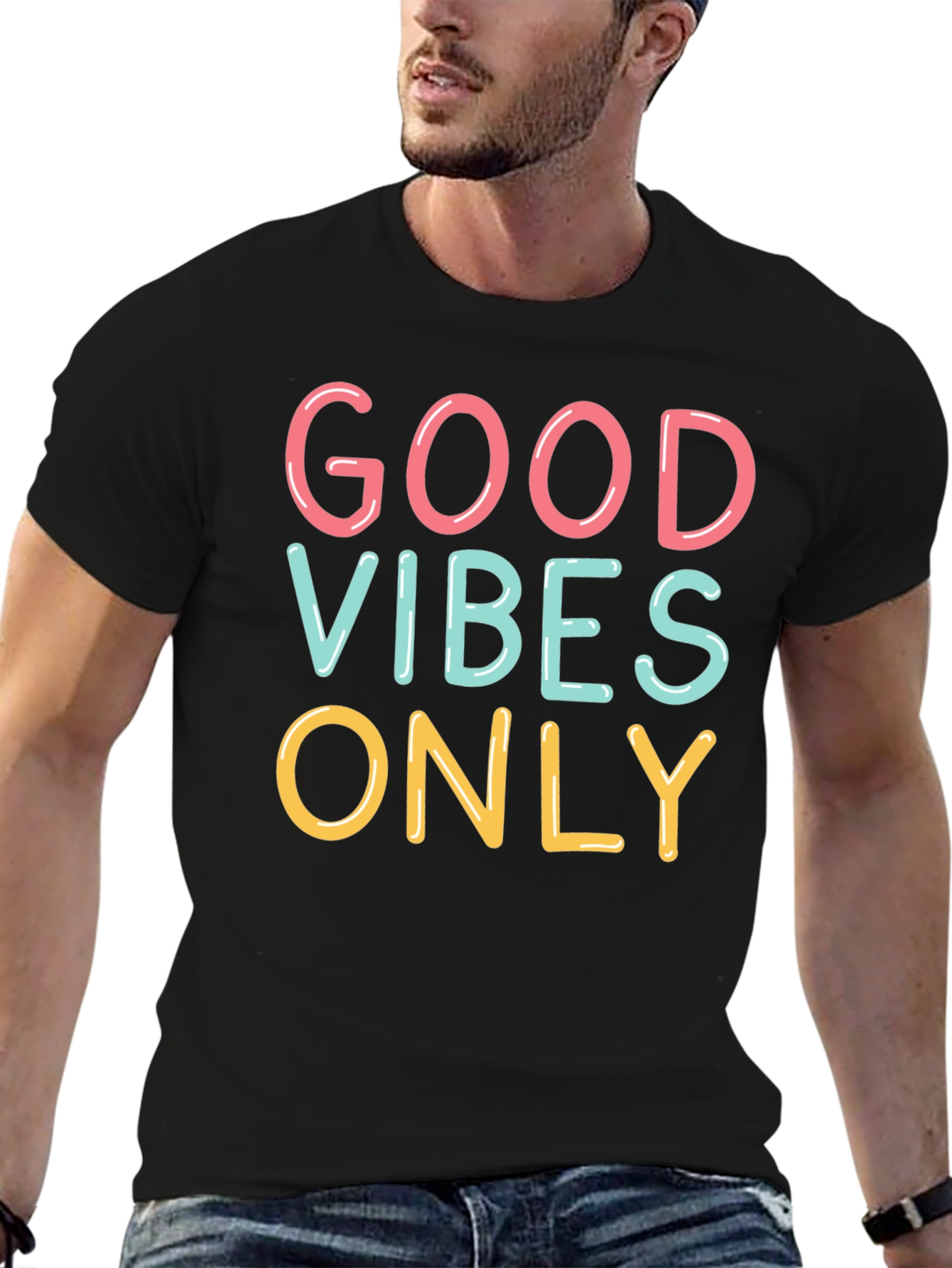 Good Vibes Only Graphic Tee - Black Unisex T-Shirt
