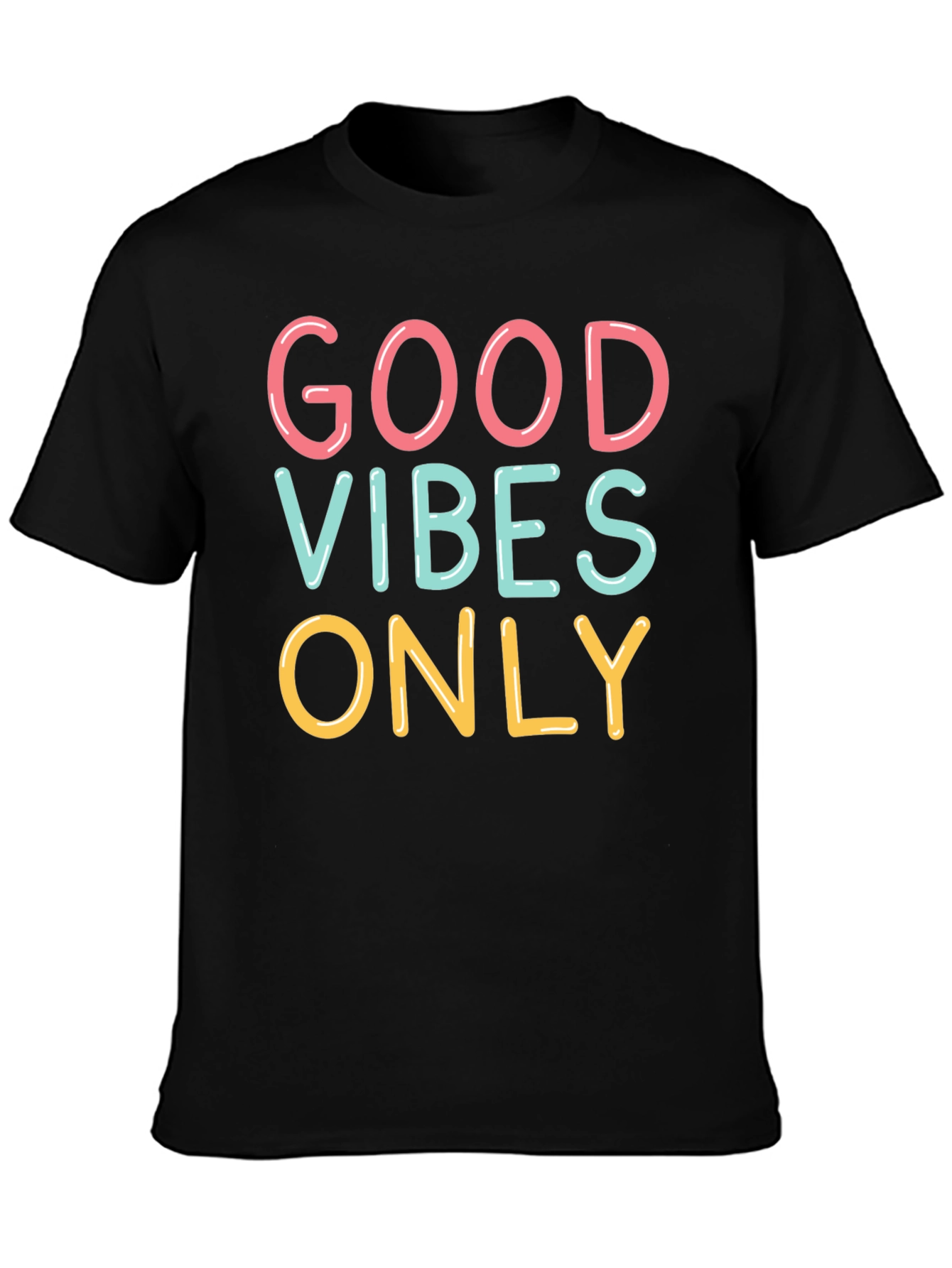 Good Vibes Only Graphic Tee - Black Unisex T-Shirt