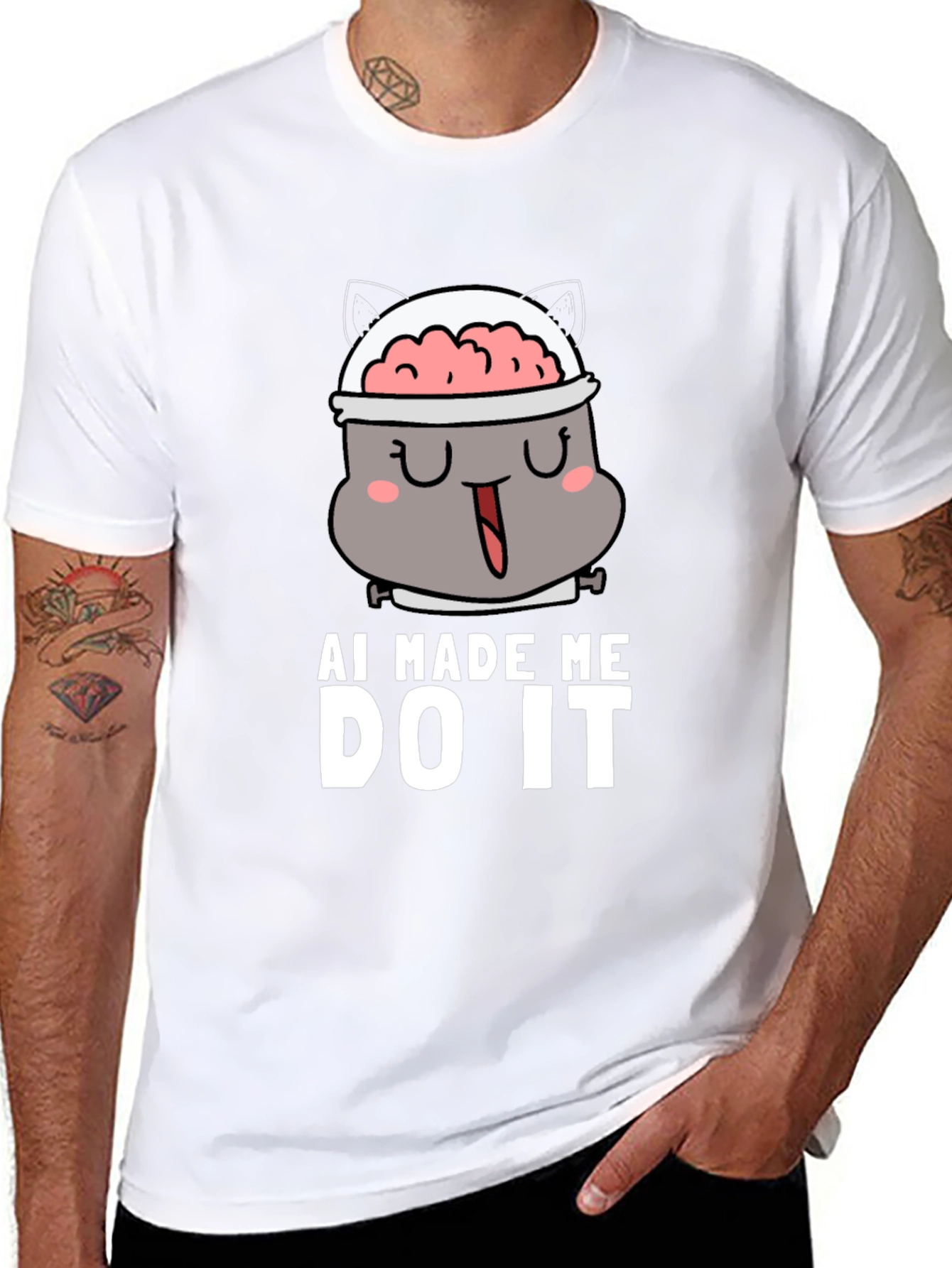 AI Made Me Do It - Funny Graphic T-Shirt