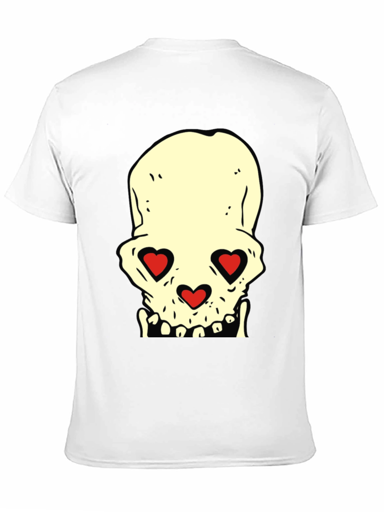 Skull With Heart Eyes Graphic Tee