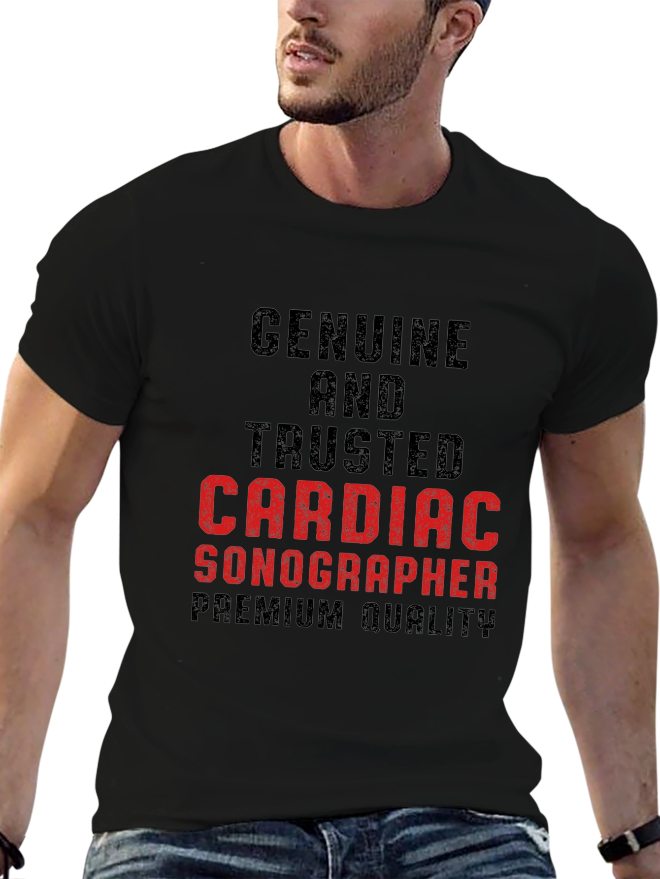 Cardiac Sonographer Premium Quality T-Shirt