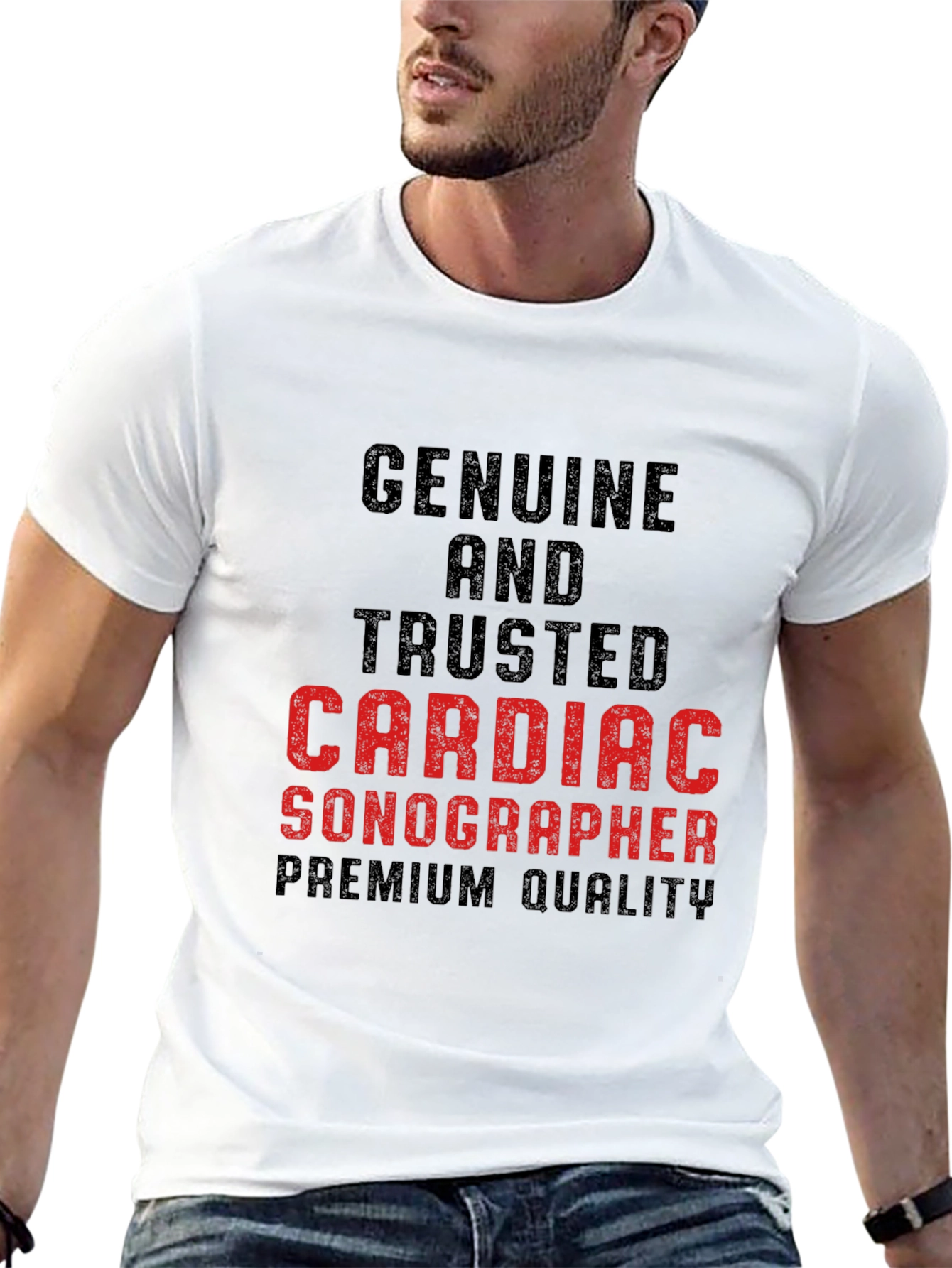 Cardiac Sonographer Premium Quality T-Shirt