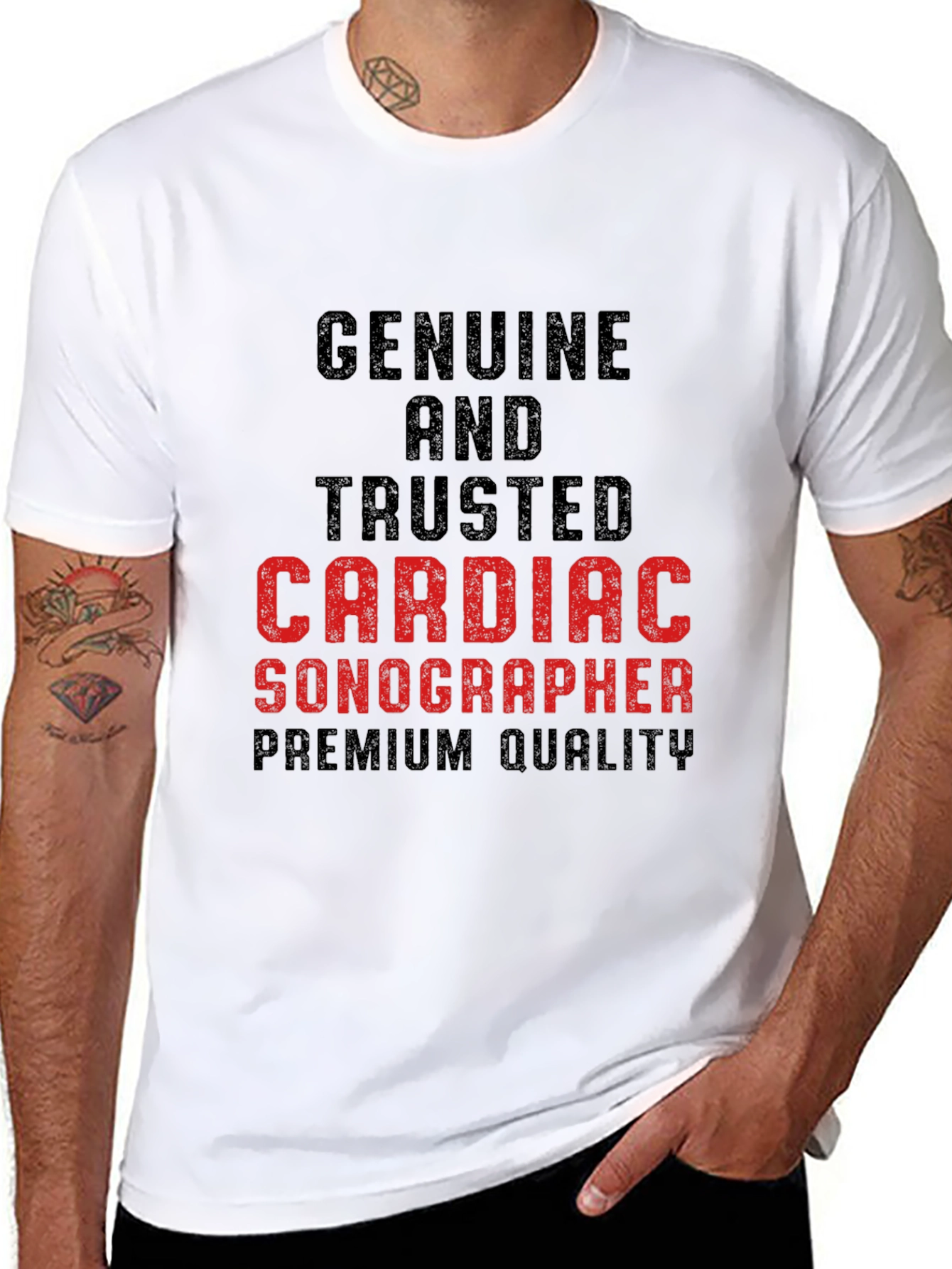 Cardiac Sonographer Premium Quality T-Shirt