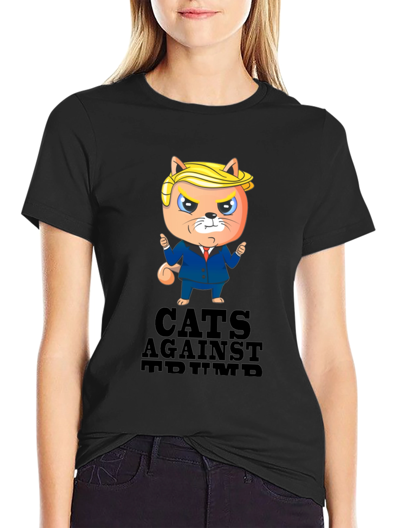 Cats Against Trump T-Shirt - Political Humor Tee
