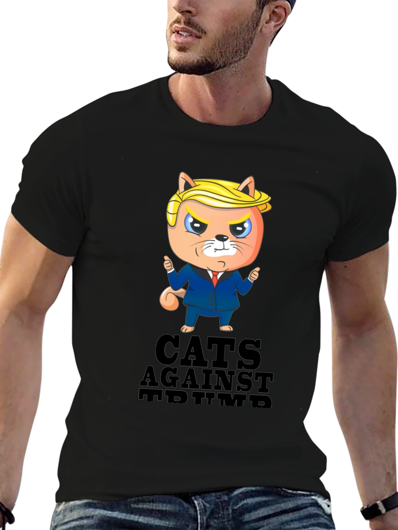Cats Against Trump T-Shirt - Political Humor Tee