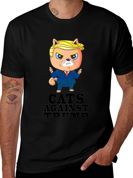 Cats Against Trump T-Shirt - Political Humor Tee