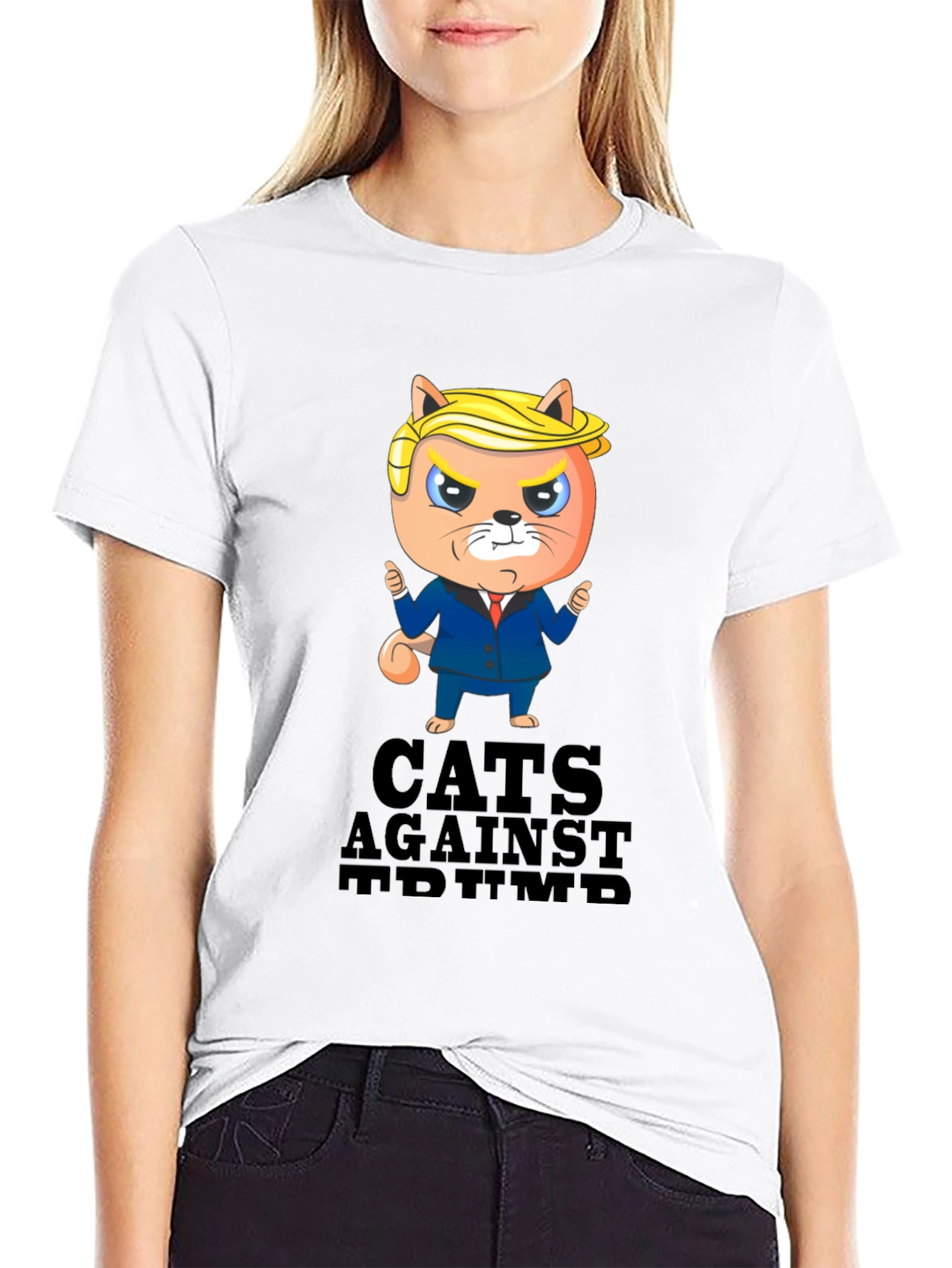 Cats Against Trump T-Shirt - Political Humor Tee