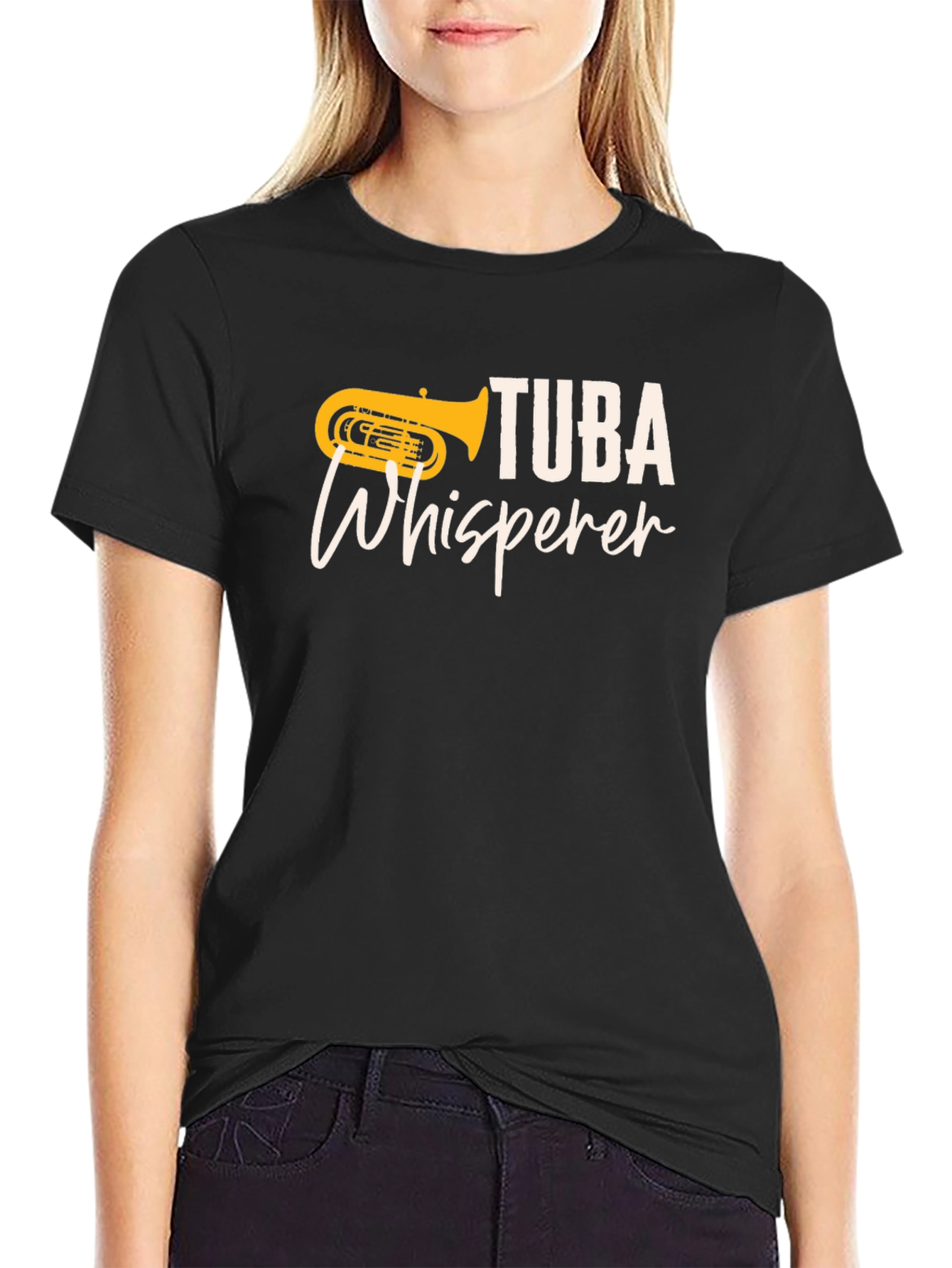 Tuba Whisperer Black T-Shirt - Music Lover Tee