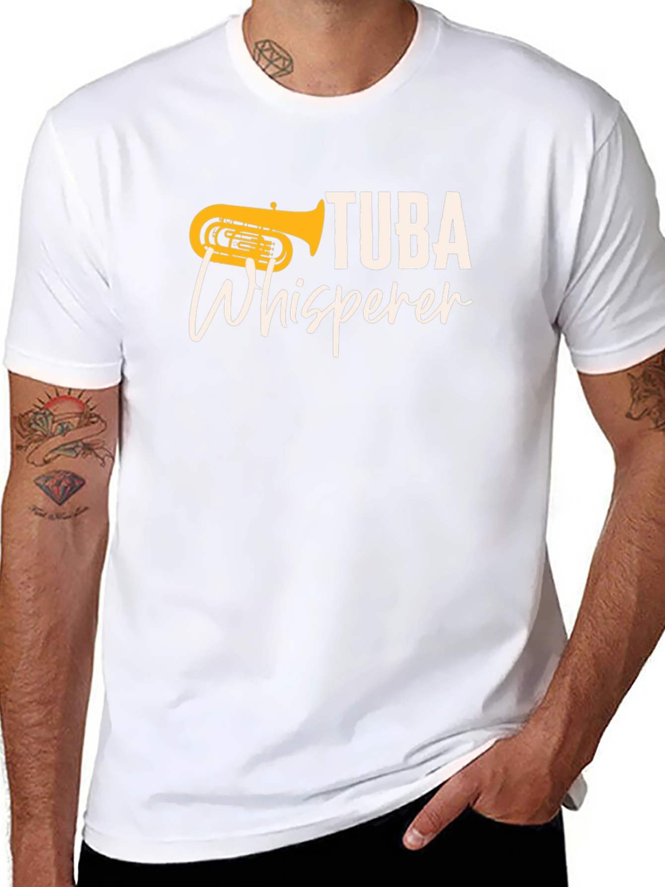 Tuba Whisperer Black T-Shirt - Music Lover Tee