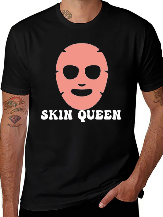 Skin Queen Graphic Tee - Black Cotton T-Shirt