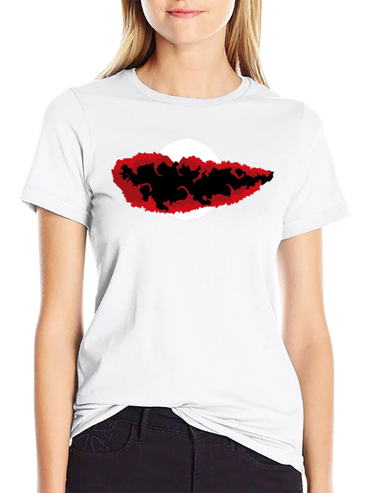 Graphic Tee - Red Cloud & Moon Design