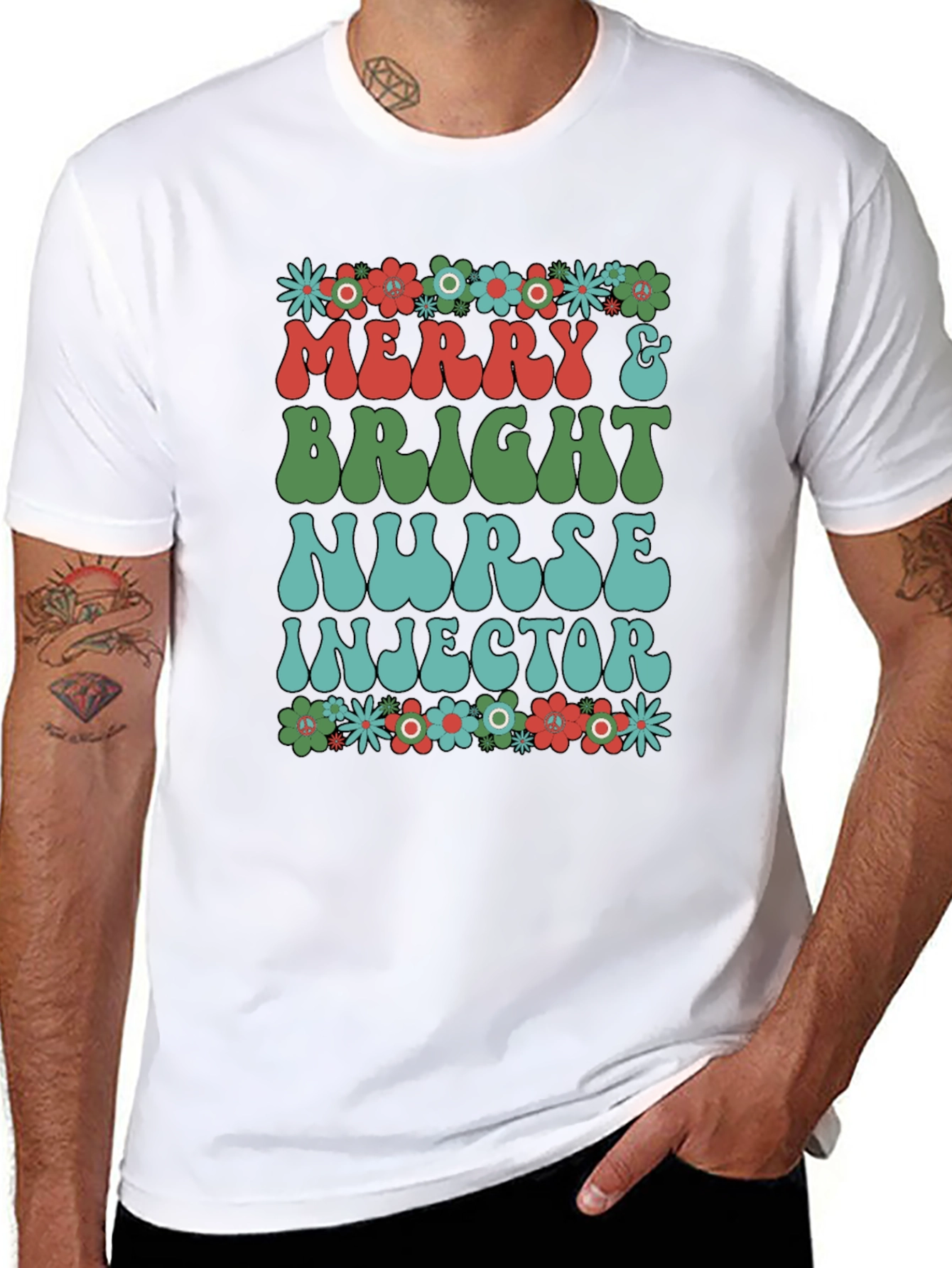 Merry & Bright Nurse Injector Tee