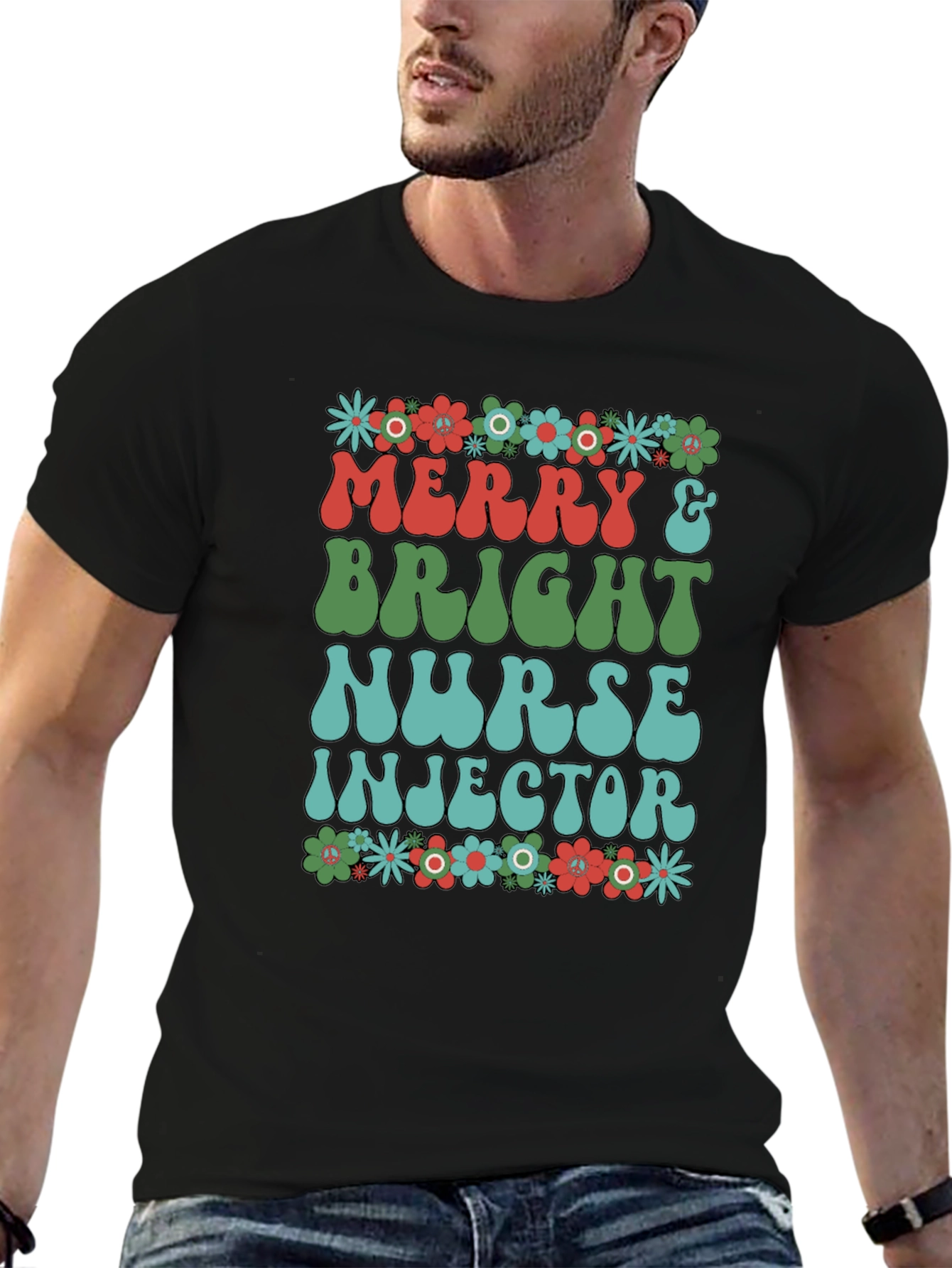Merry & Bright Nurse Injector Tee