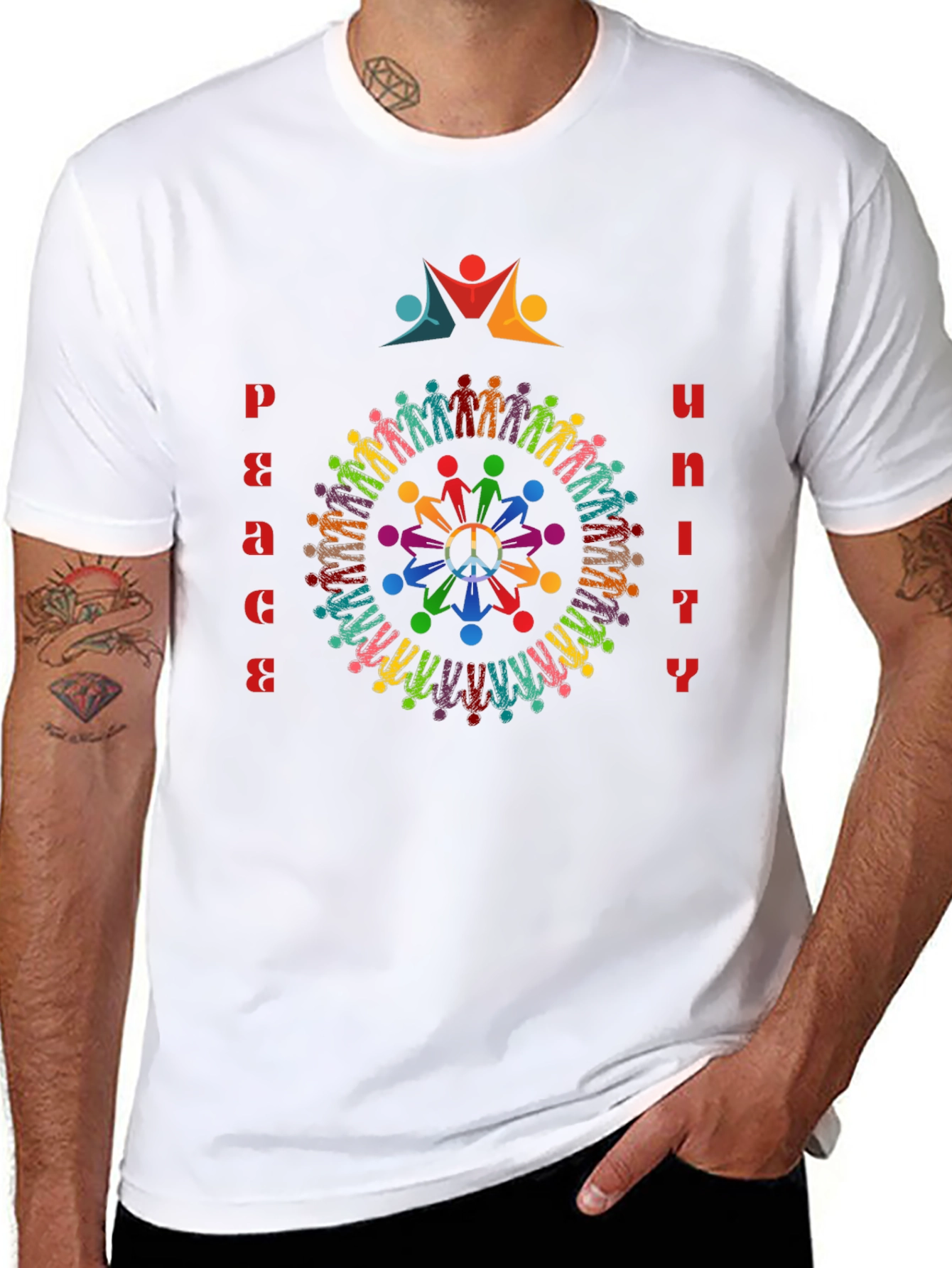 Peace & Unity Graphic T-Shirt - Global Harmony Design